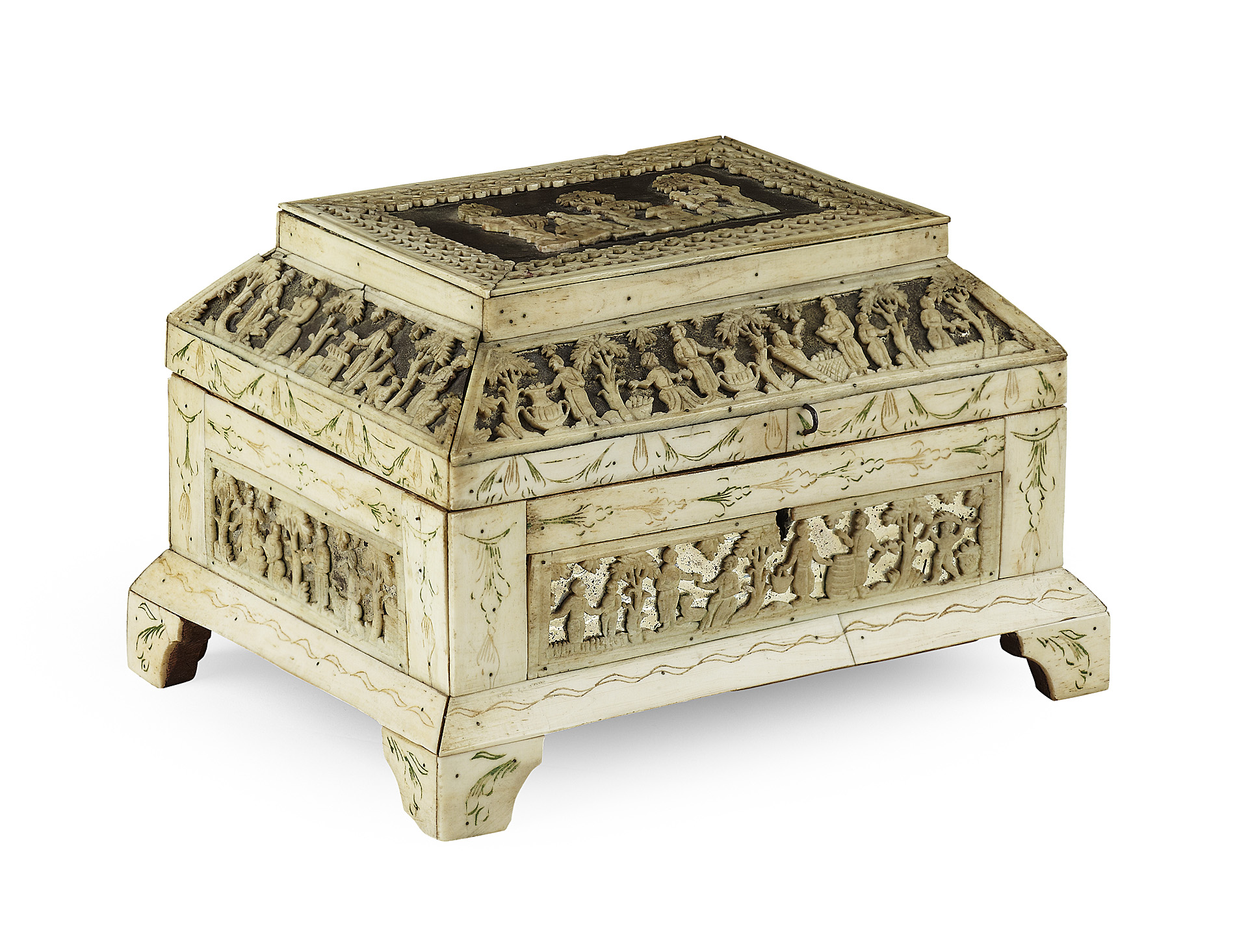 RUSSIAN BONE VENEERED CASKET