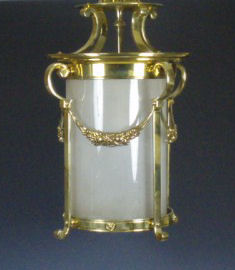 A 20th century brass hall lantern