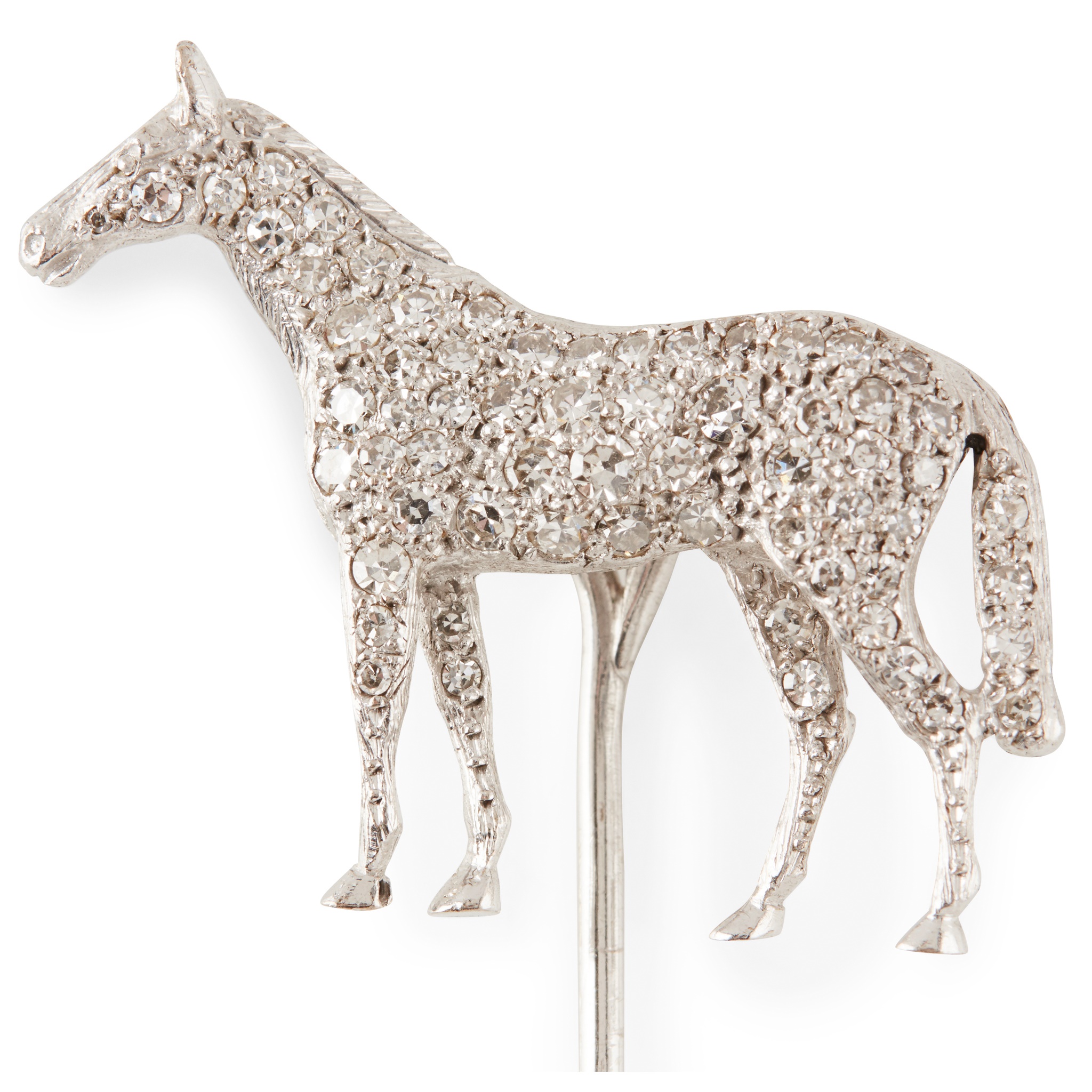 A diamond set tie pin