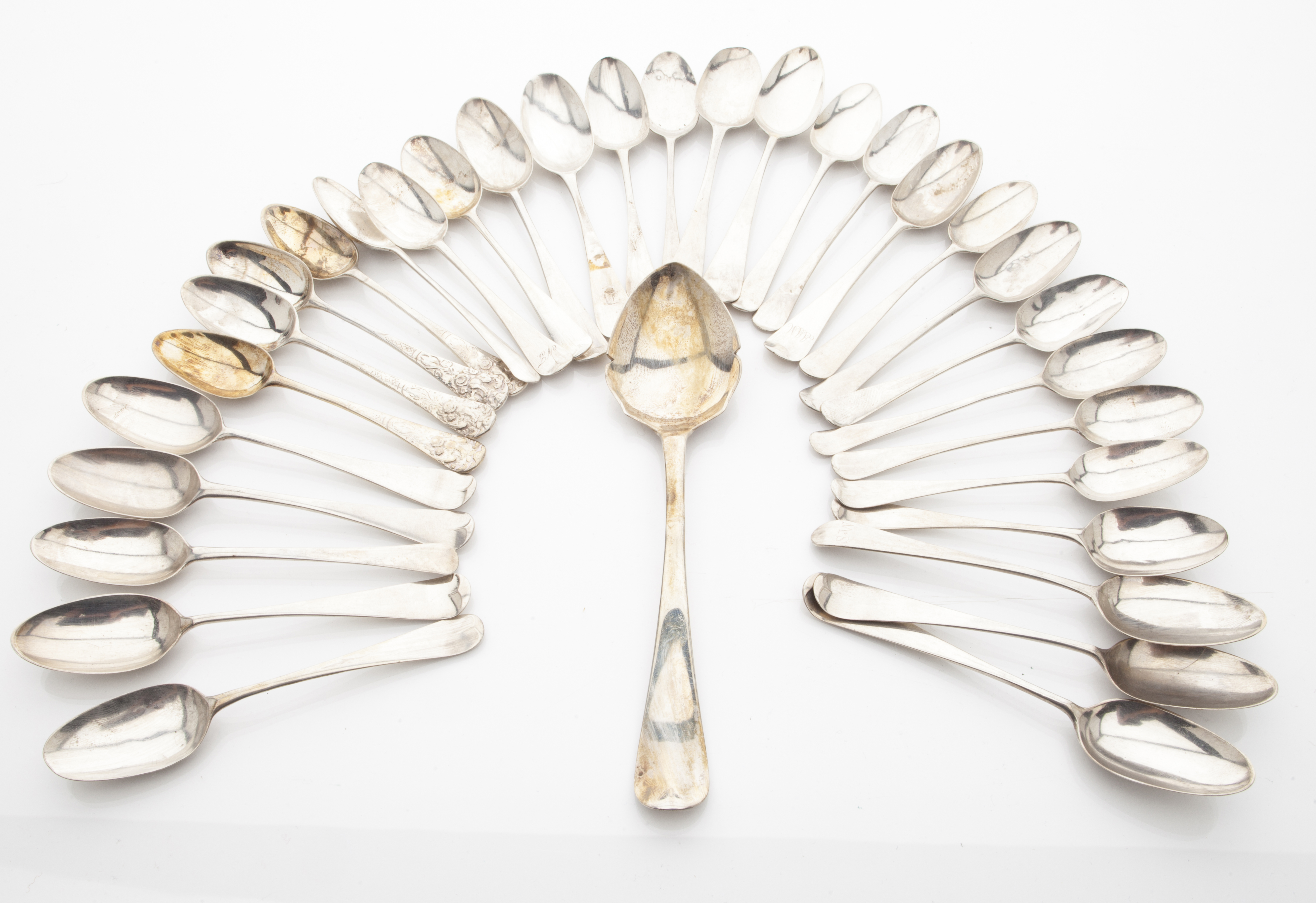 A collection of early picture/fancy back teaspoons