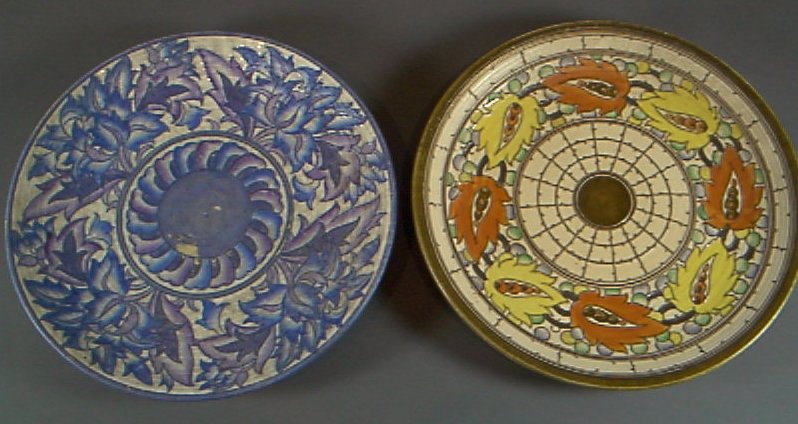 A Charlotte Rhead charger by Crown Ducal