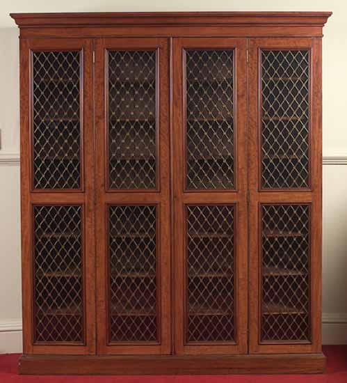 A smaller pair of Edwardian mahogany bookcases