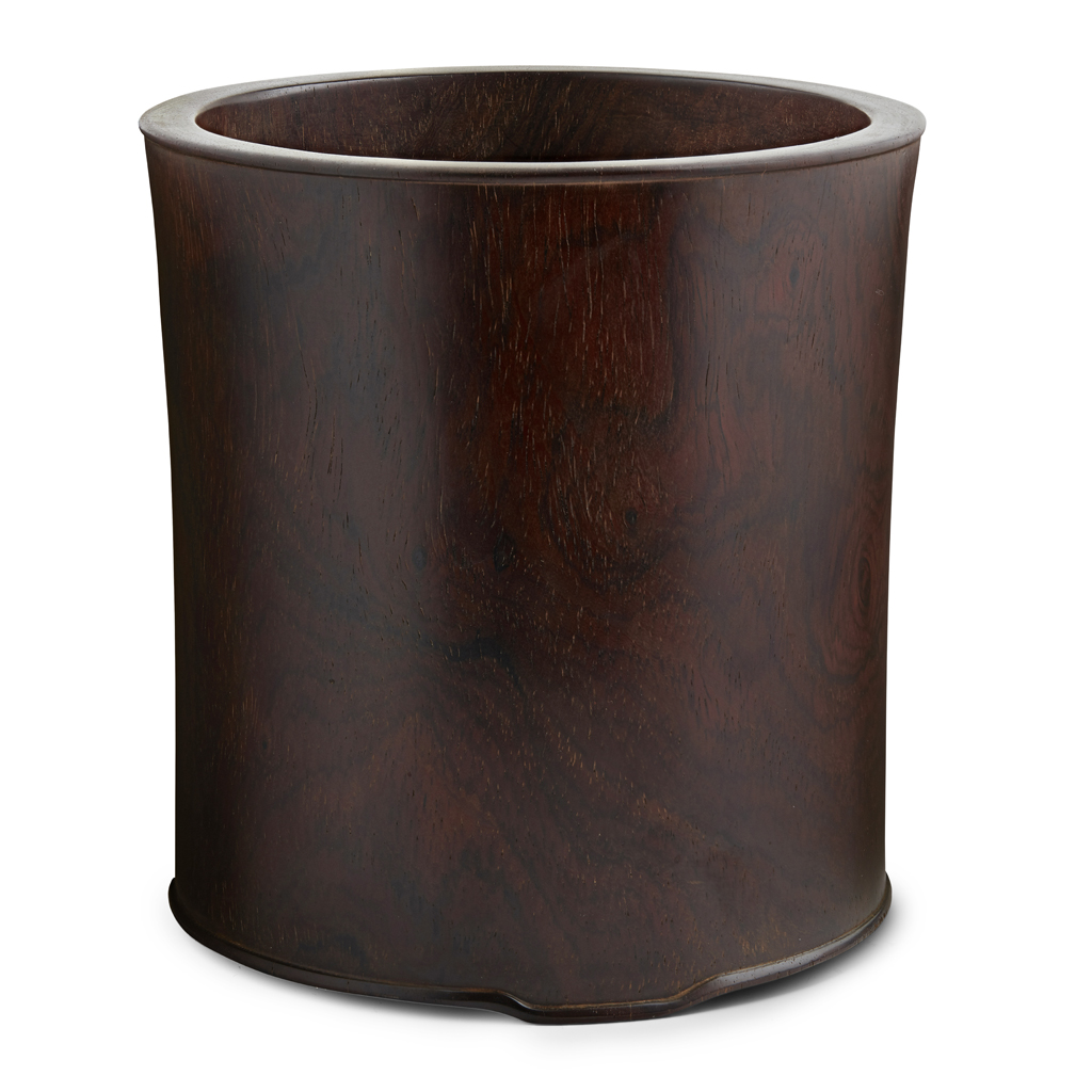 HARDWOOD BRUSHPOT