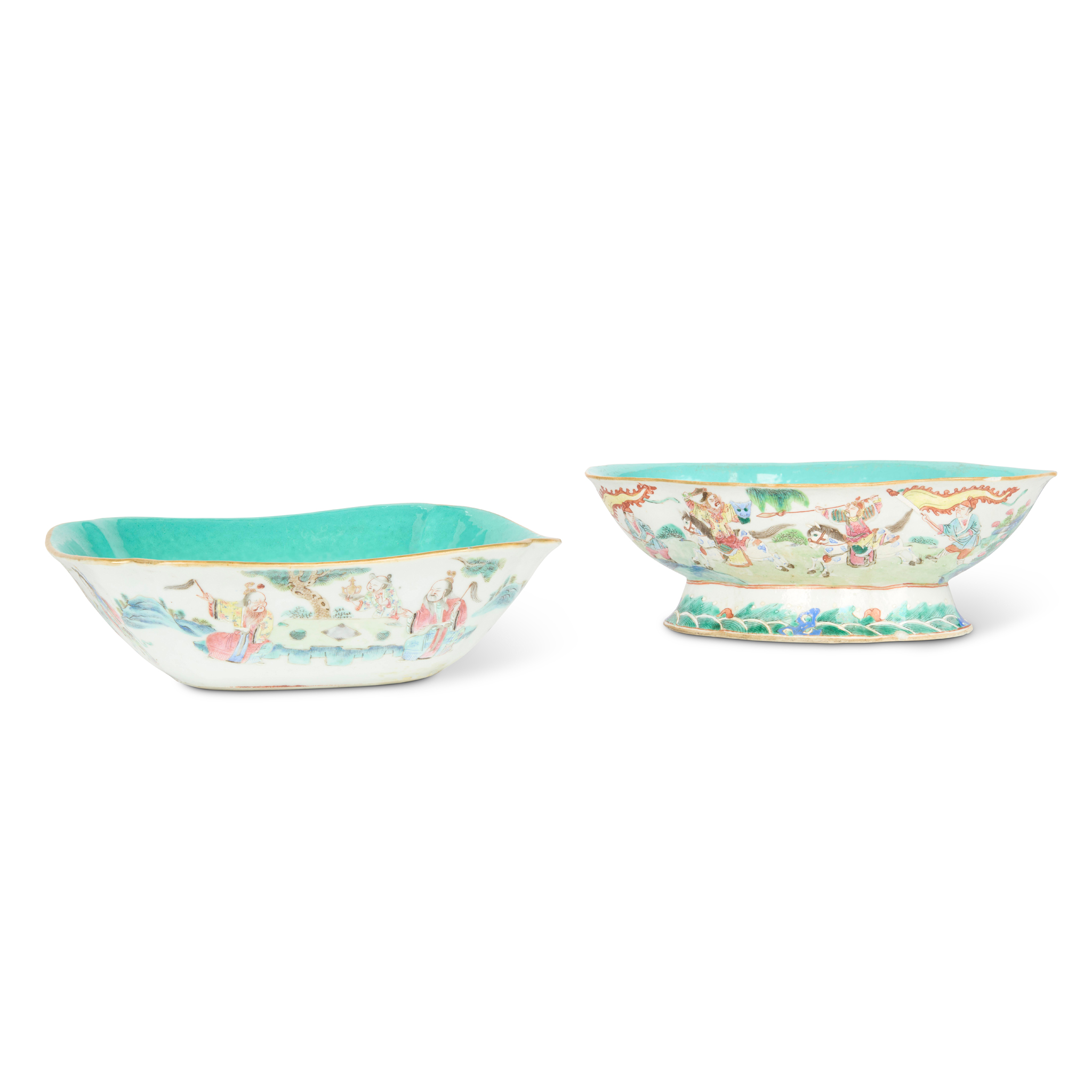 TWO CHINESE FAMILLE ROSE BOWLS