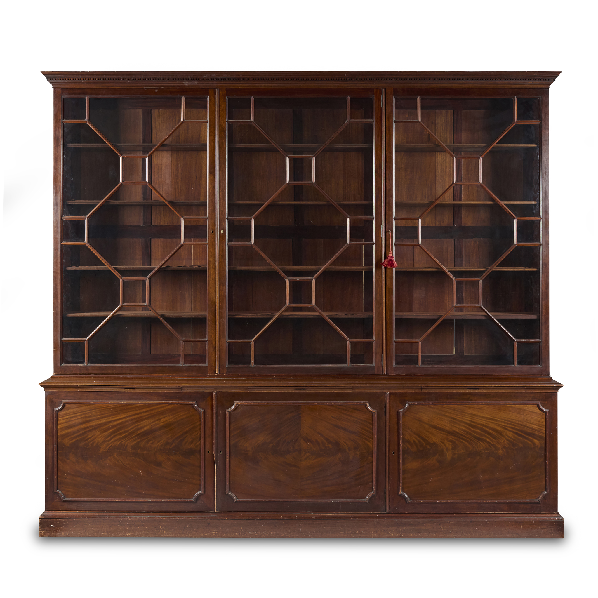 GEORGE III STYLE MAHOGANY LIBRARY BOOKCASE