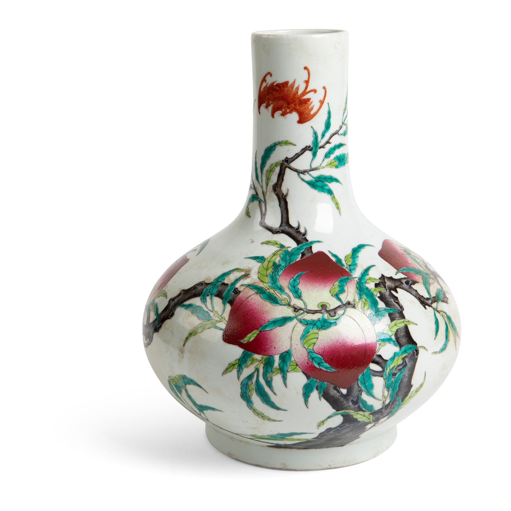 FAMILLE ROSE 'PEACH' VASE