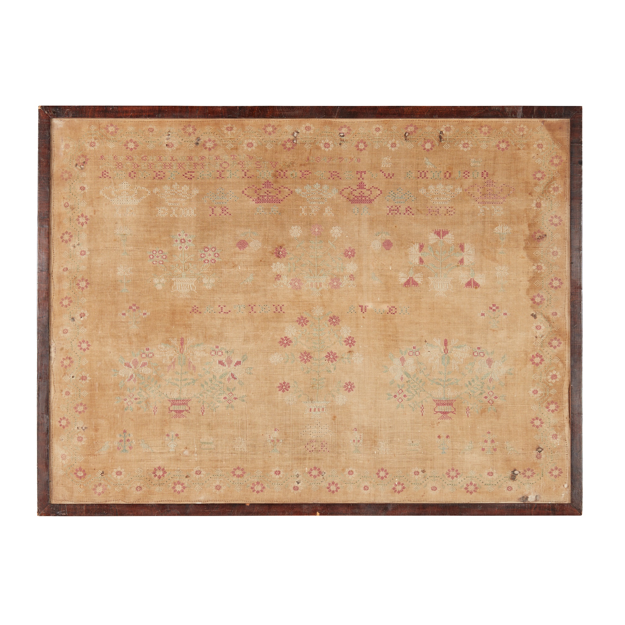 TWO GEORGIAN NEEDLEWORK SAMPLERS