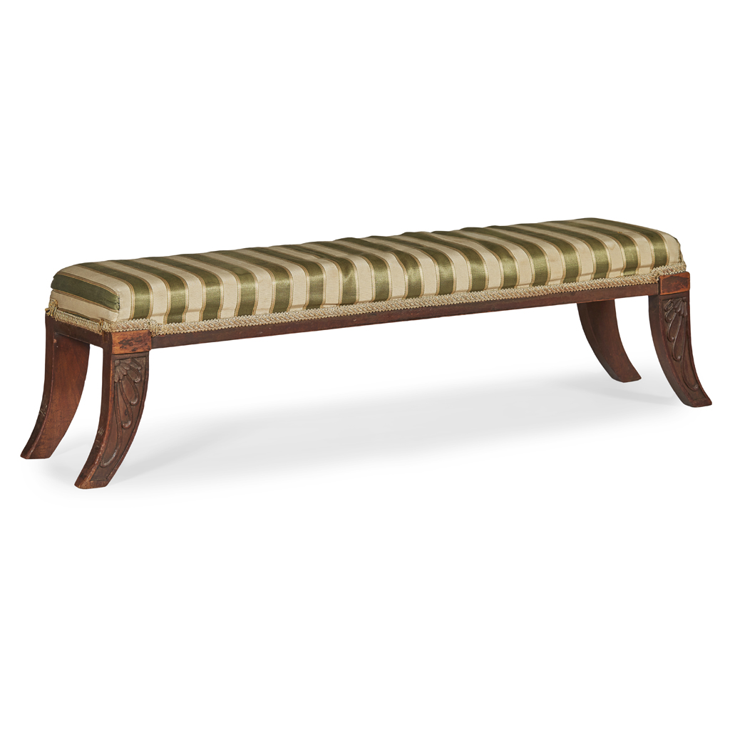 REGENCY MAHOGANY FOOTSTOOL IN THE MANNER OF THOMAS HOPE