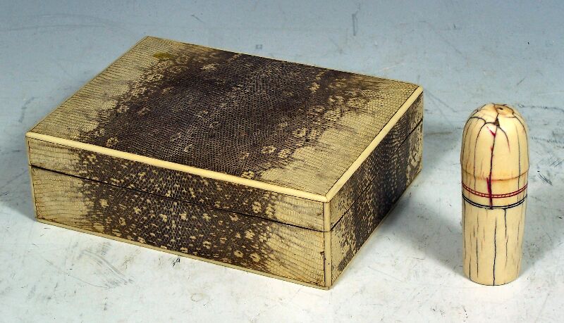 A snakeskin compact box