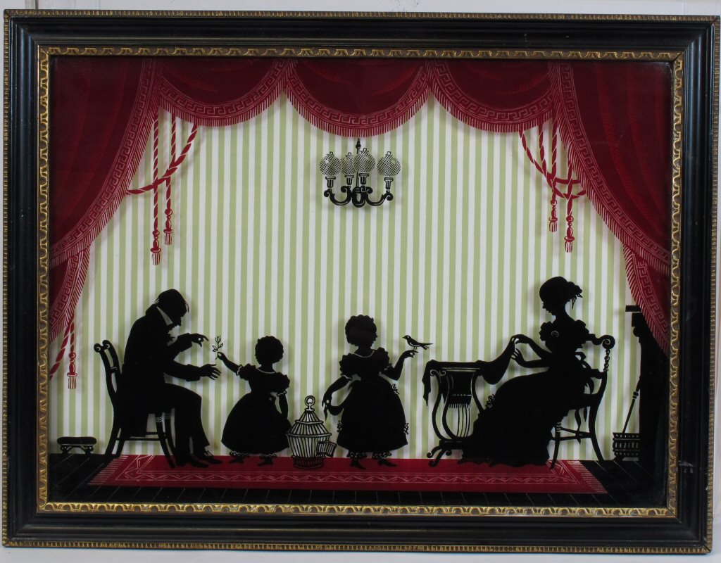 A pair of Victorian silhouettes