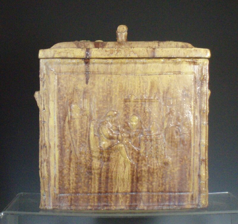 A Scottish pottery bread bin