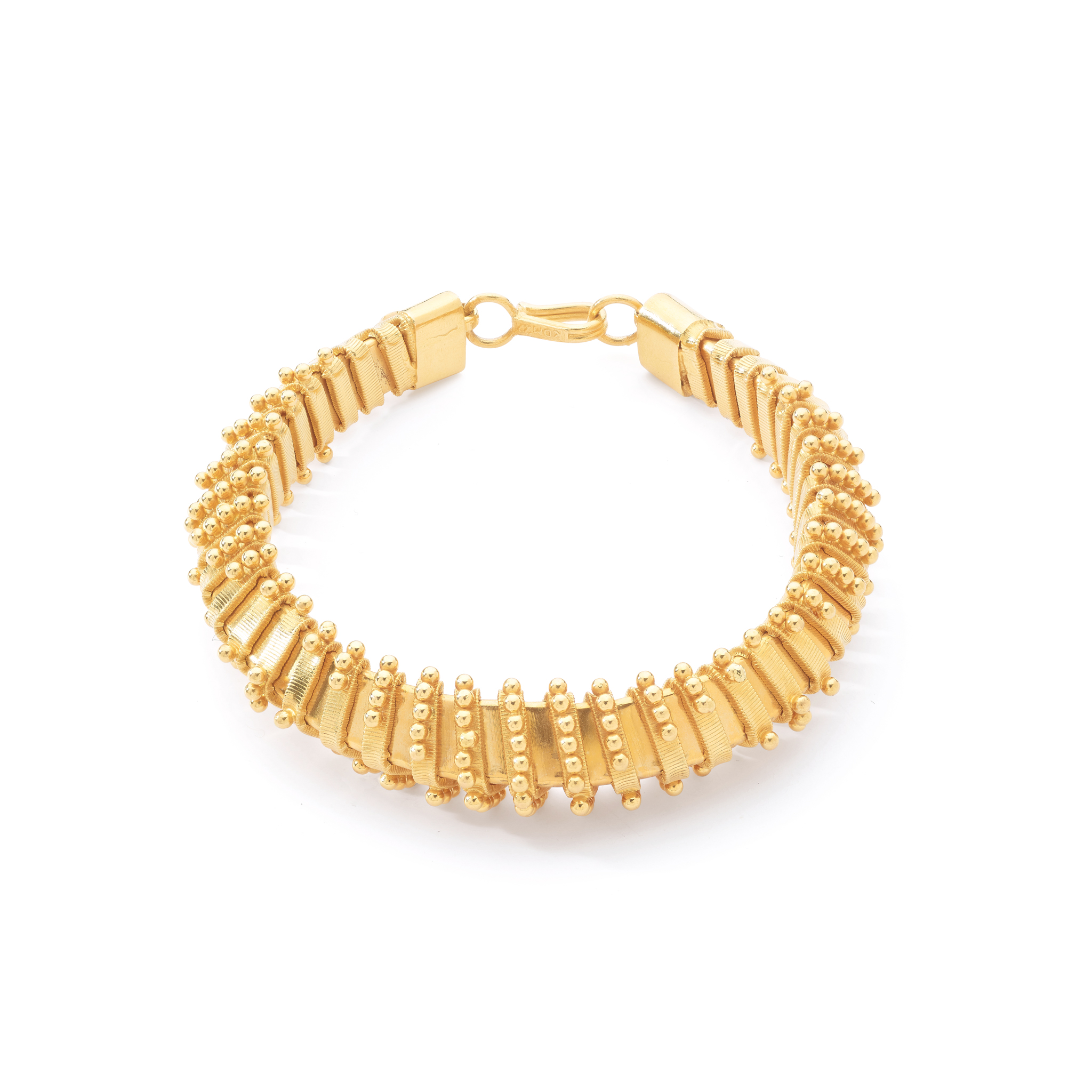 A fancy-link bracelet