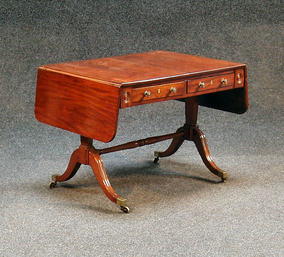 A Regency mahogany sofa table,