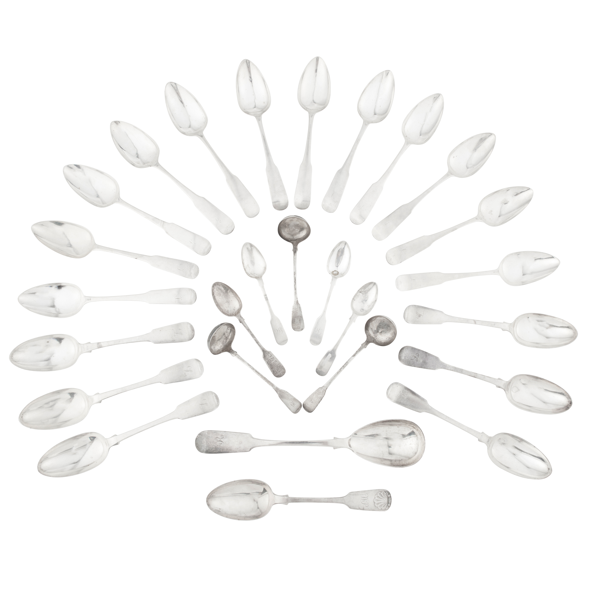 A SET OF TWELVE GEORGE III TABLESPOONS