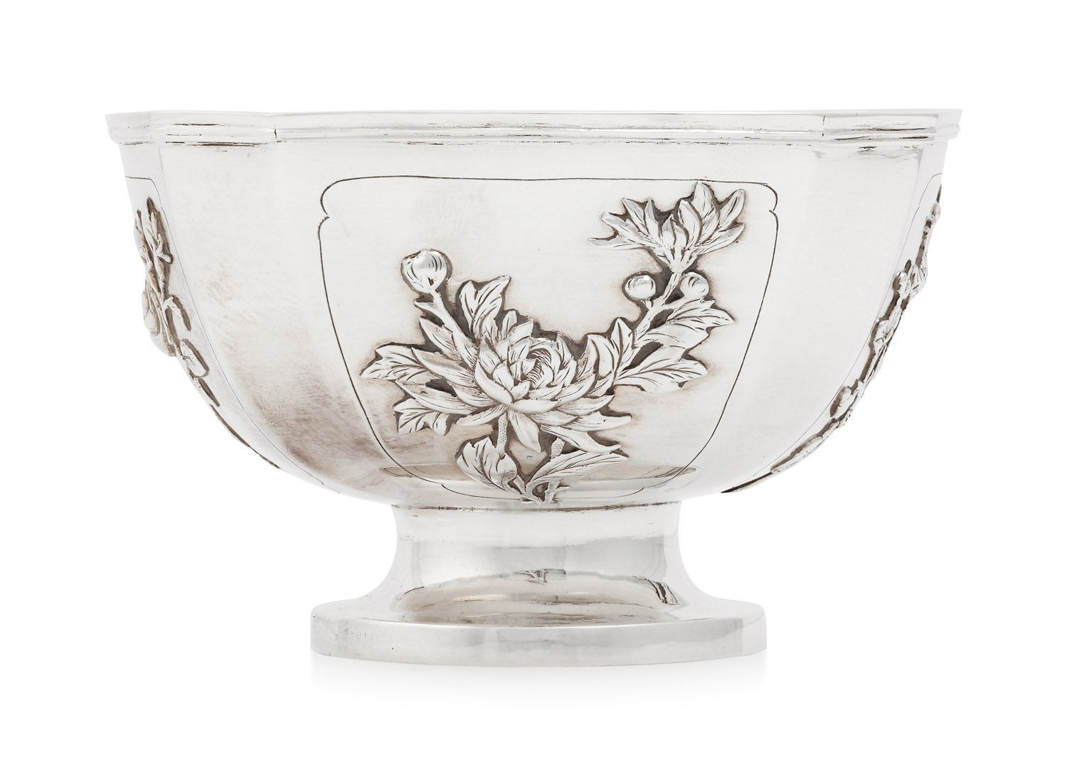 CHINESE EXPORT SILVER BOWL