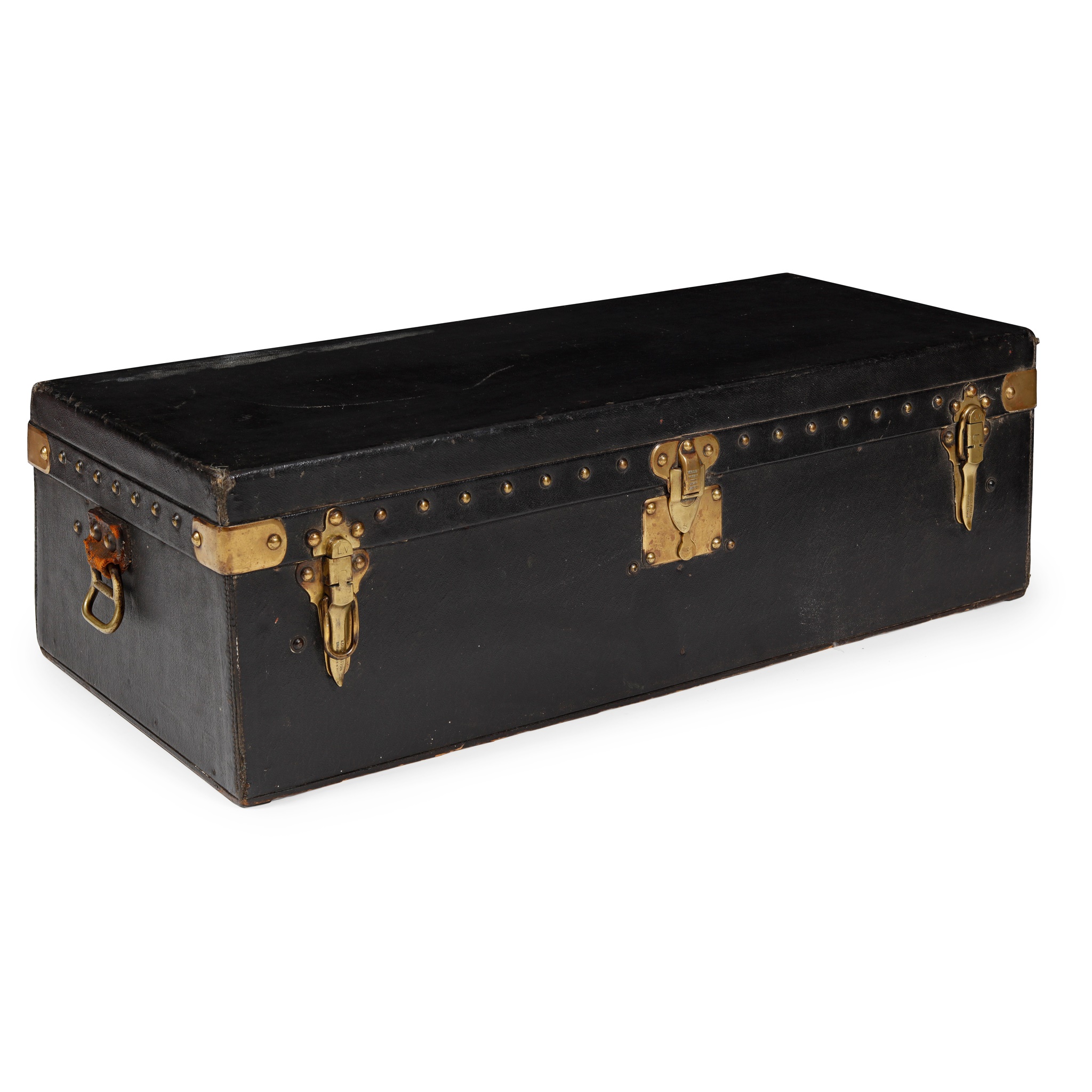 LOUIS VUITTON BLACK CANVAS MOTORING TRUNK