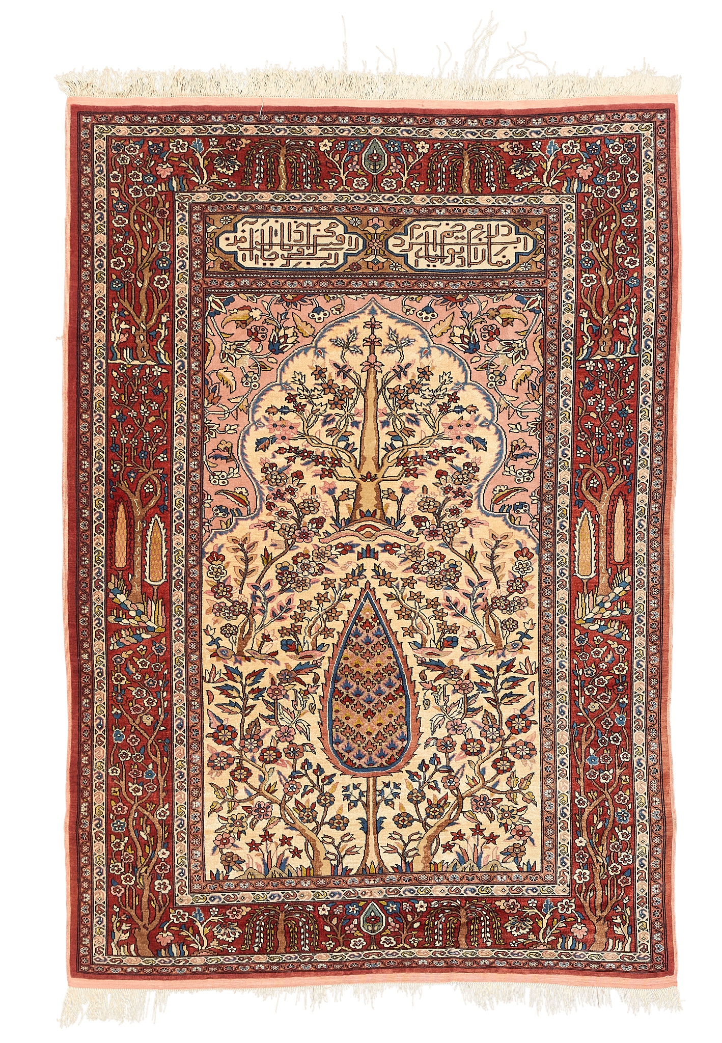 MASHAD SILK PRAYER RUG