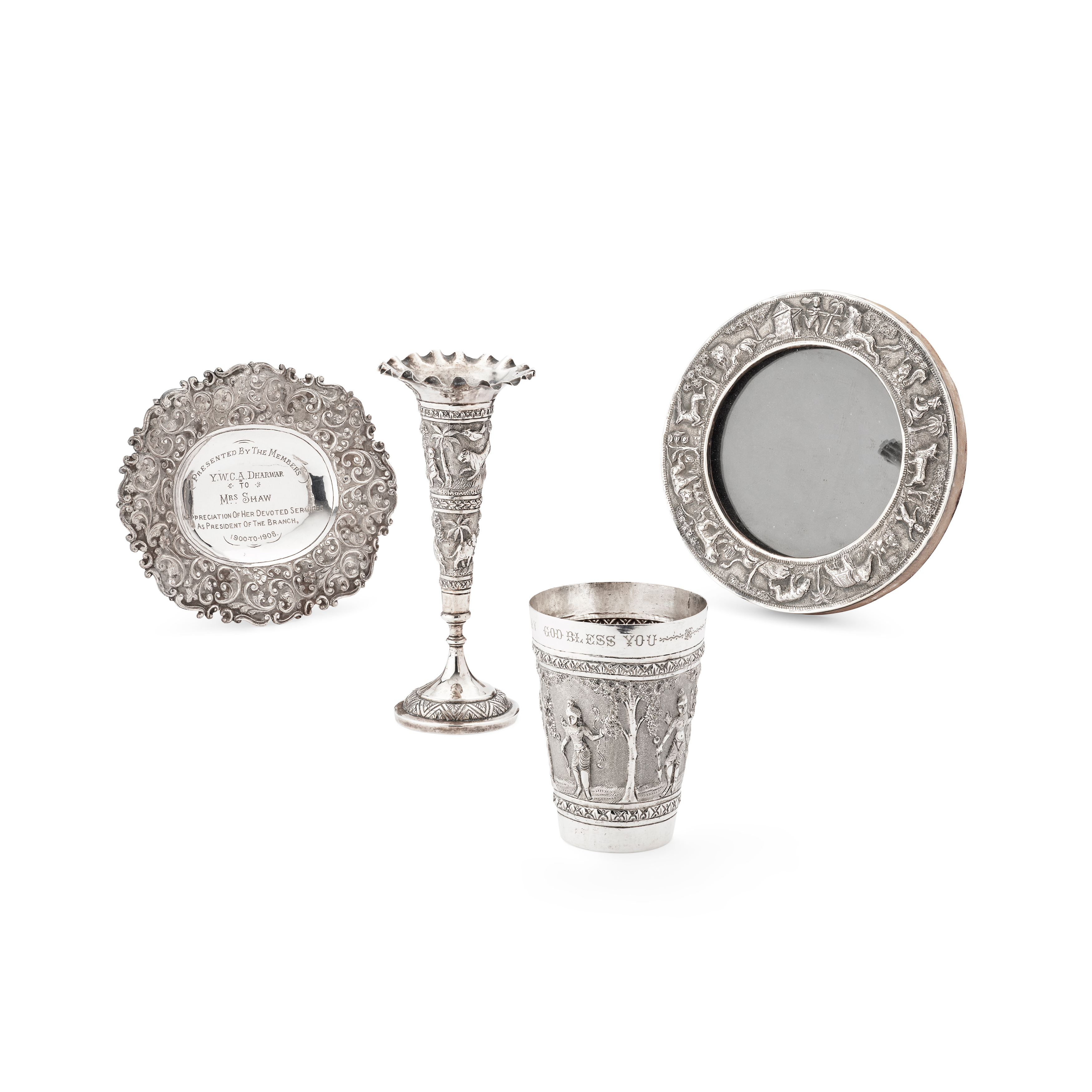 A COLLECTION OF INDIAN SILVERWARE