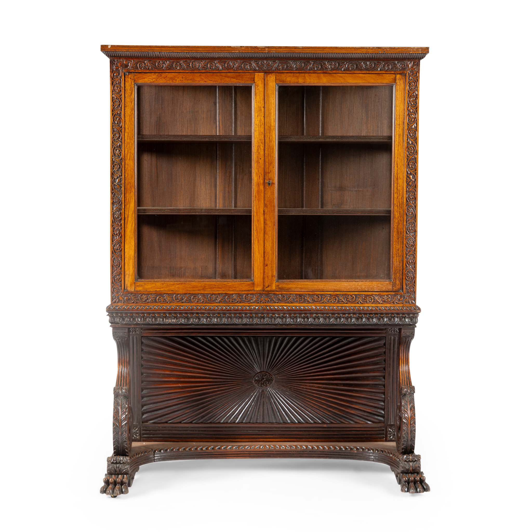 AN ANGLO INDIAN HARDWOOD CABINET ON STAND