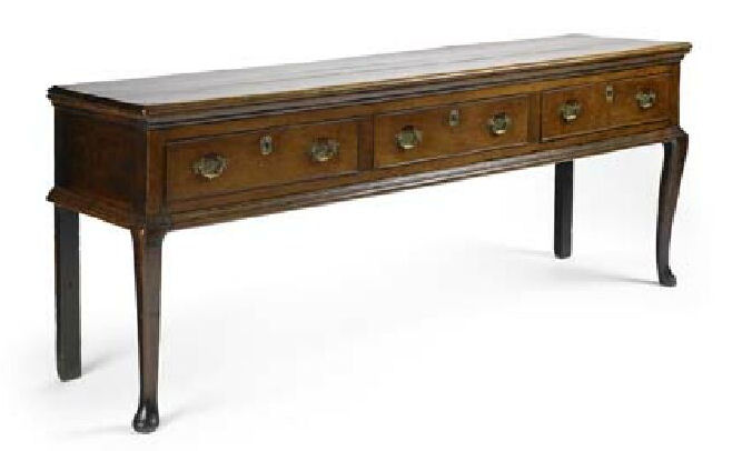 A George III oak dresser base