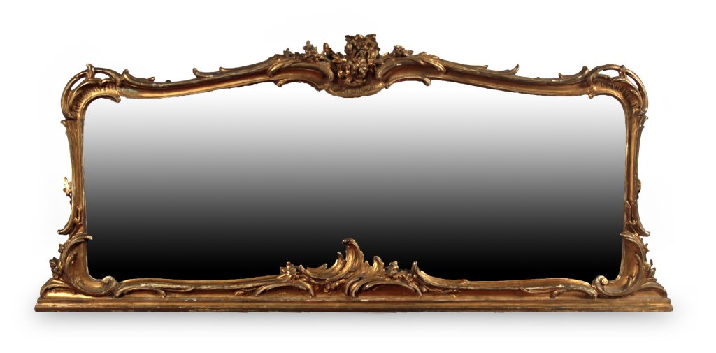 A 19th century giltwood over mantel mirror