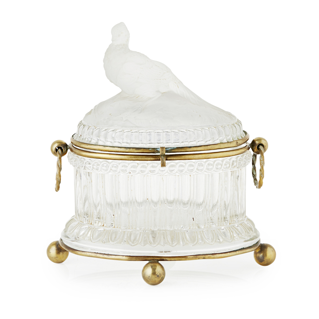 BACCARAT PRESSED AND MOULDED GLASS CASKET