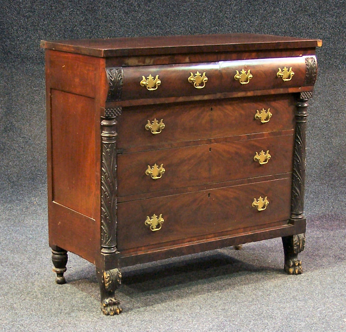 A 19th century American mahogany chest,