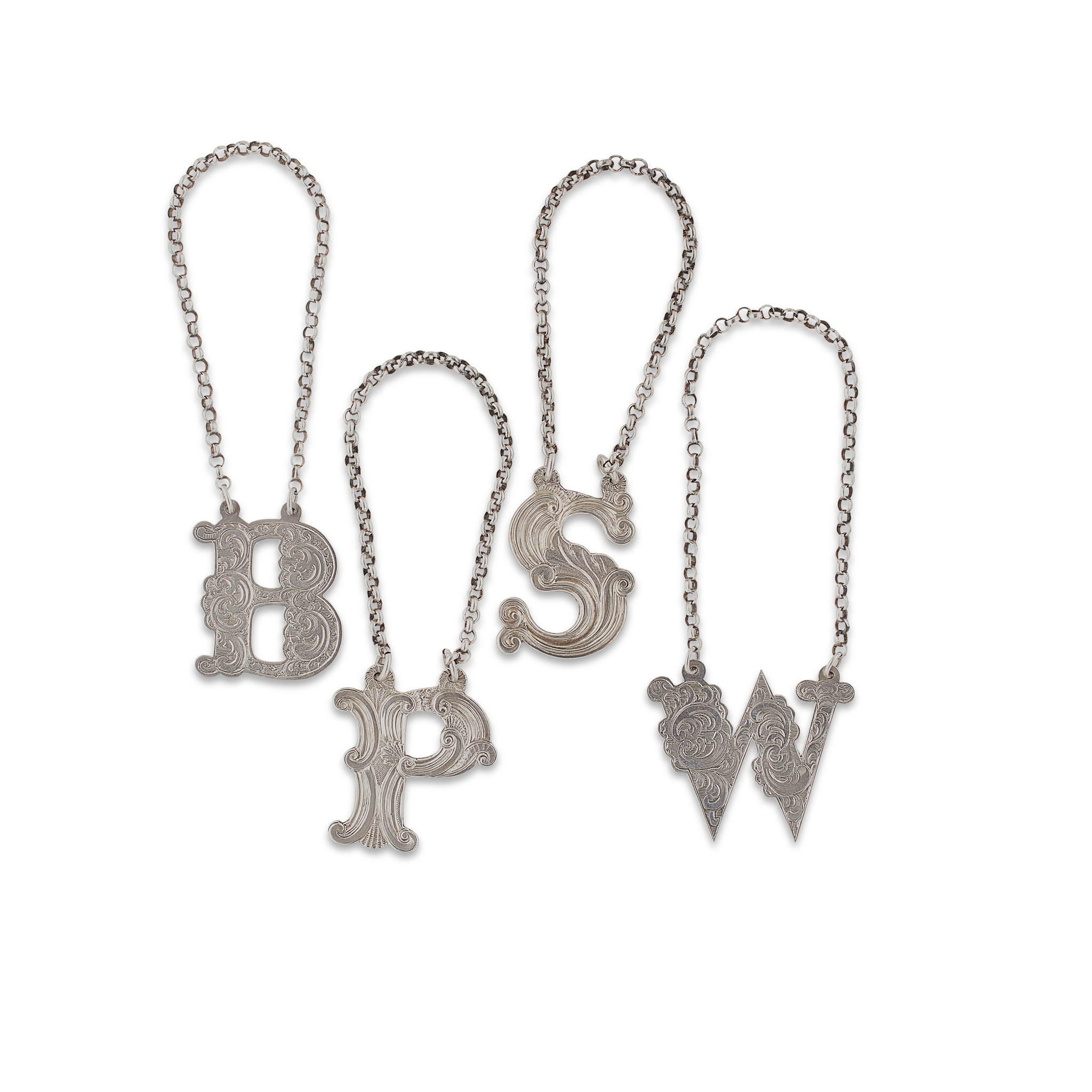 A pair of Victorian Scottish wine labels