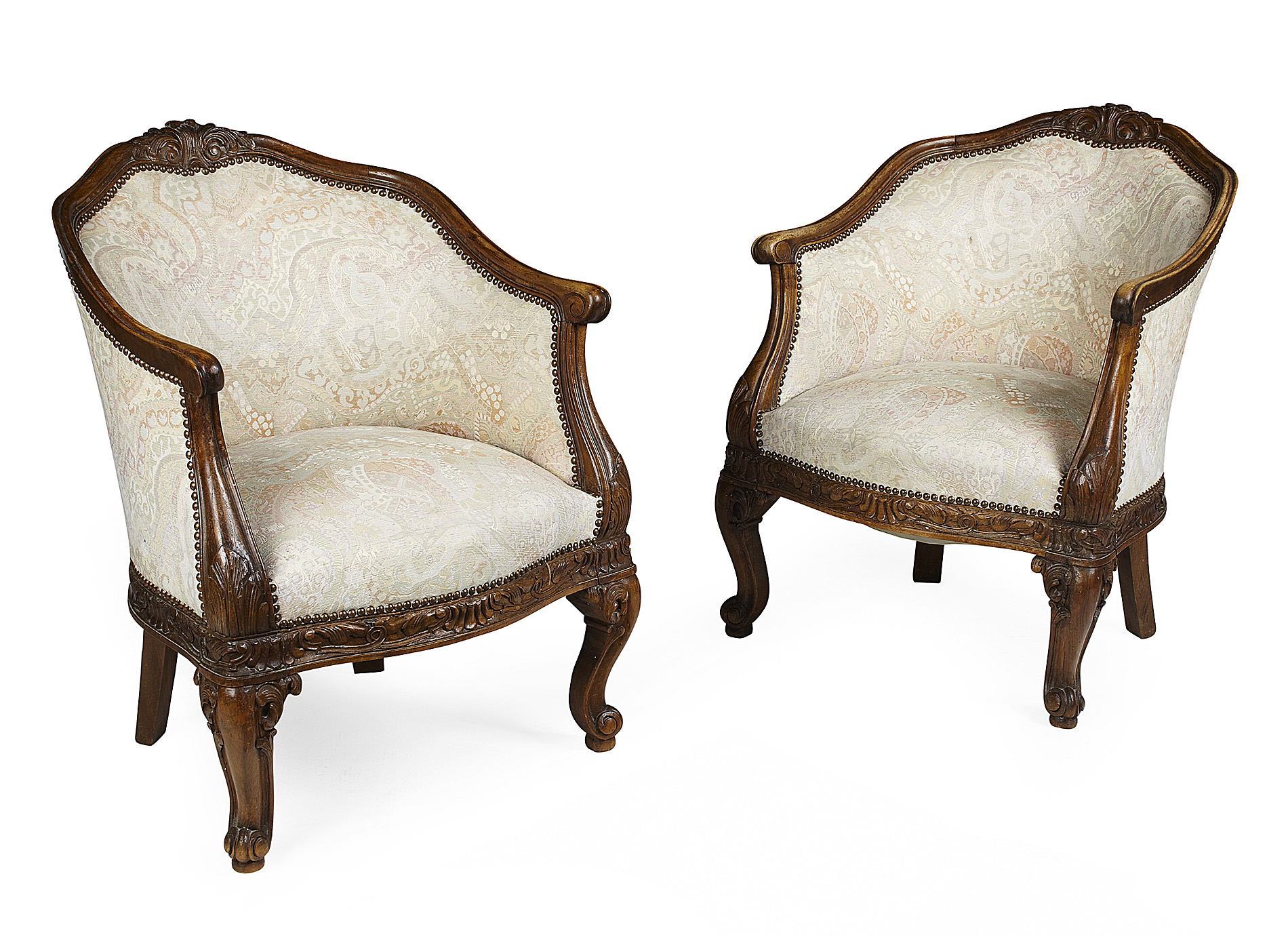 PAIR OF LOUIS XV STYLE BERGERES