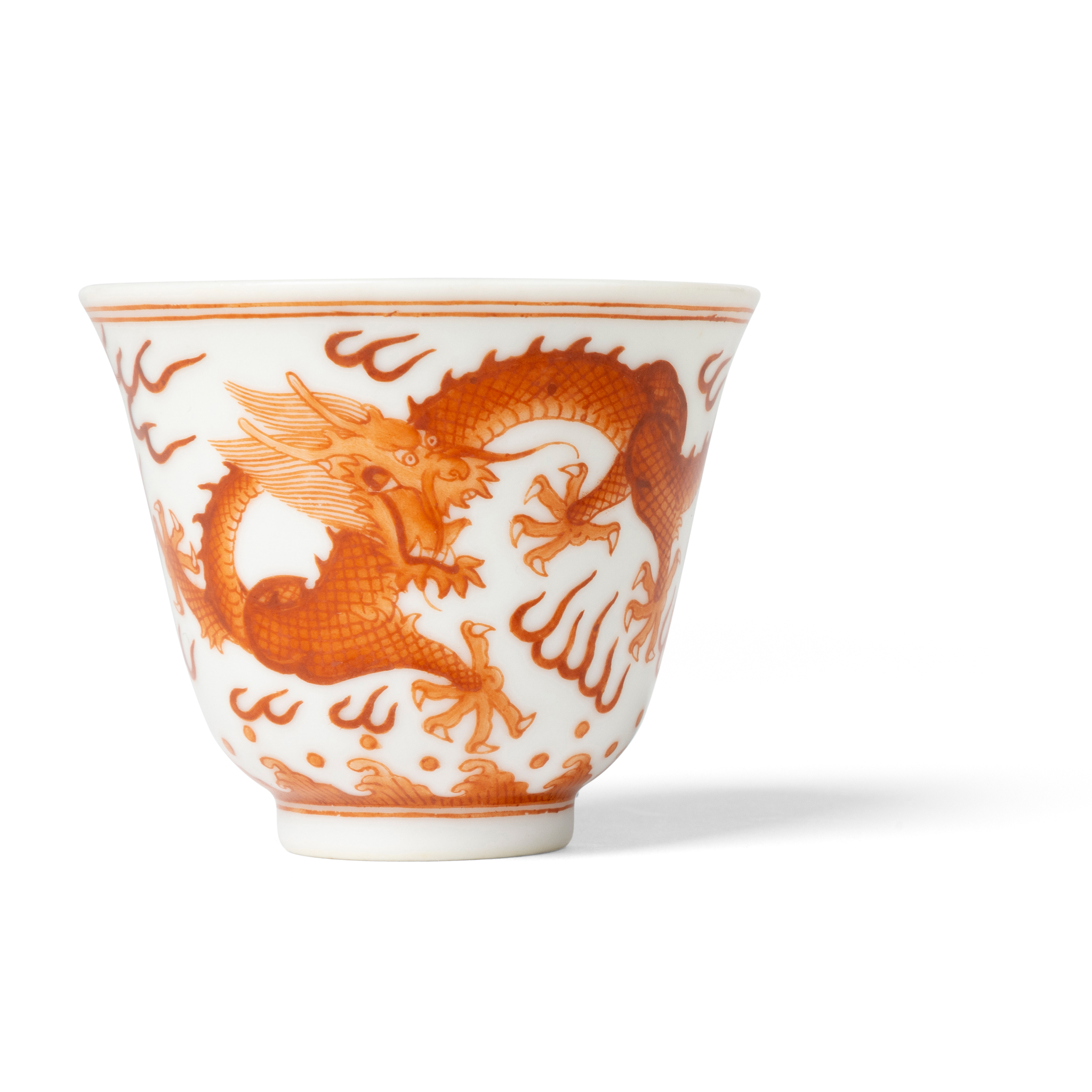 CHINESE IRON-RED-DECORATED 'DRAGON' CUP