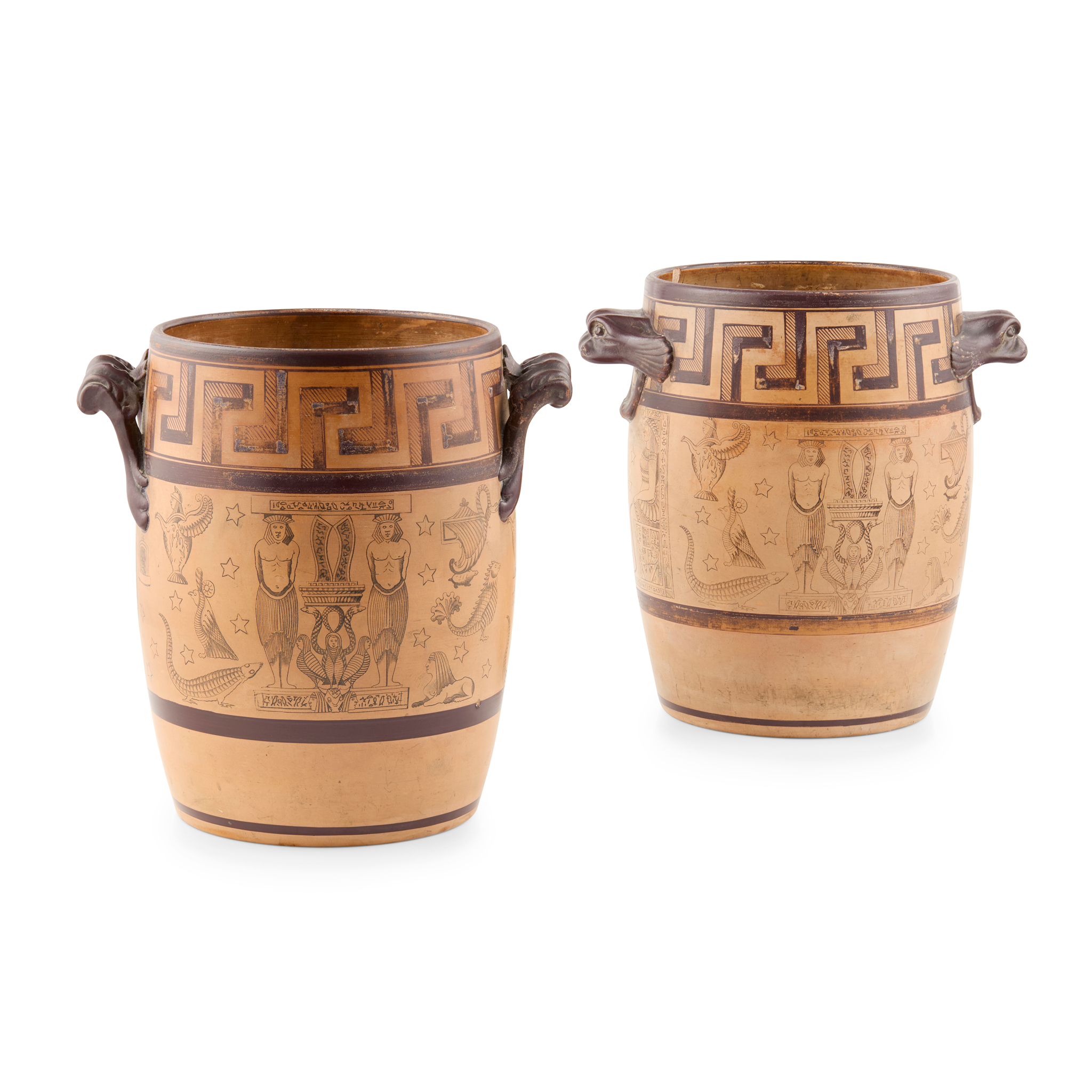 TWO DAVENPORT TERRACOTTA WINE COOLERS