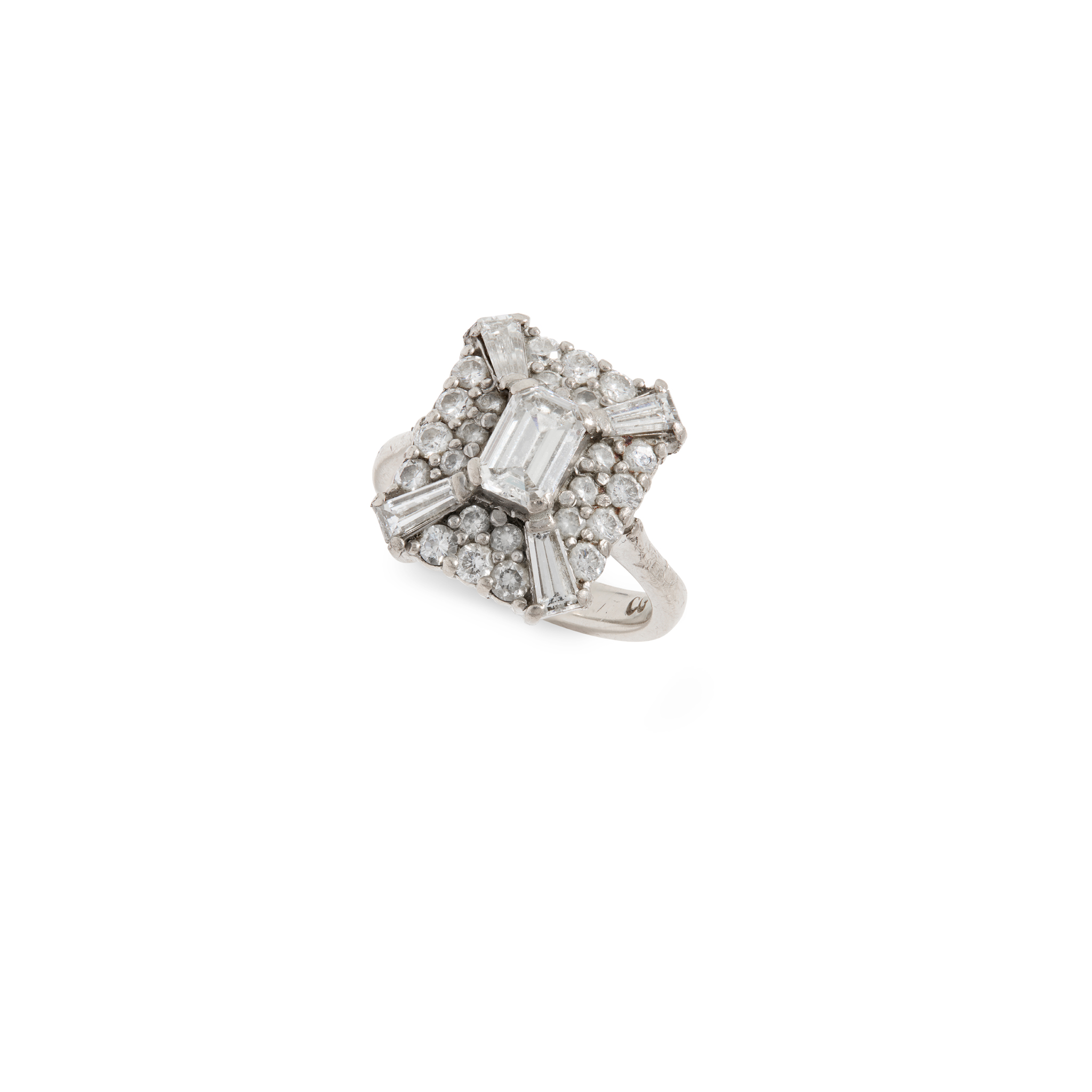 A diamond cocktail ring