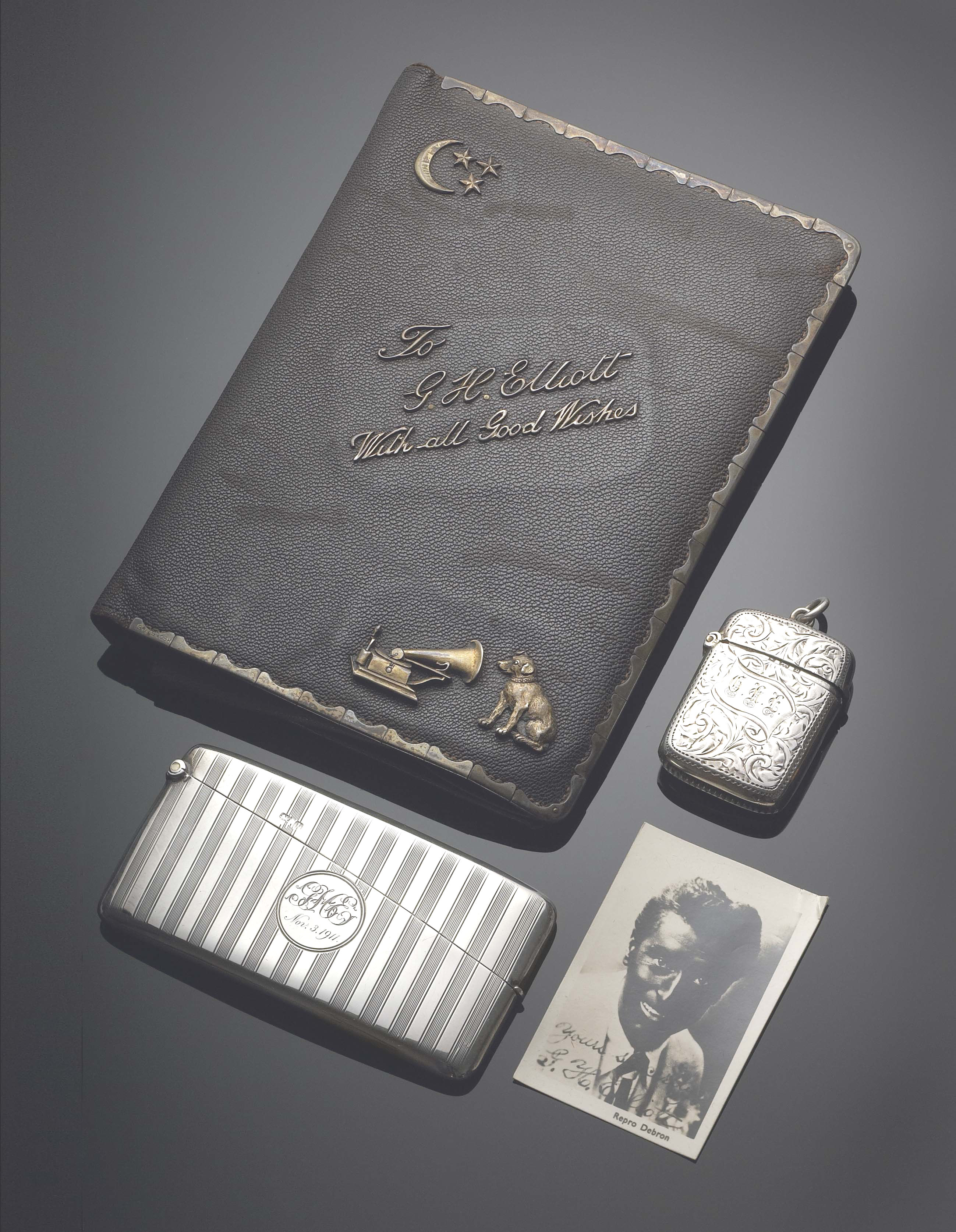 A collection of items formerly belonging to GH Elliott,