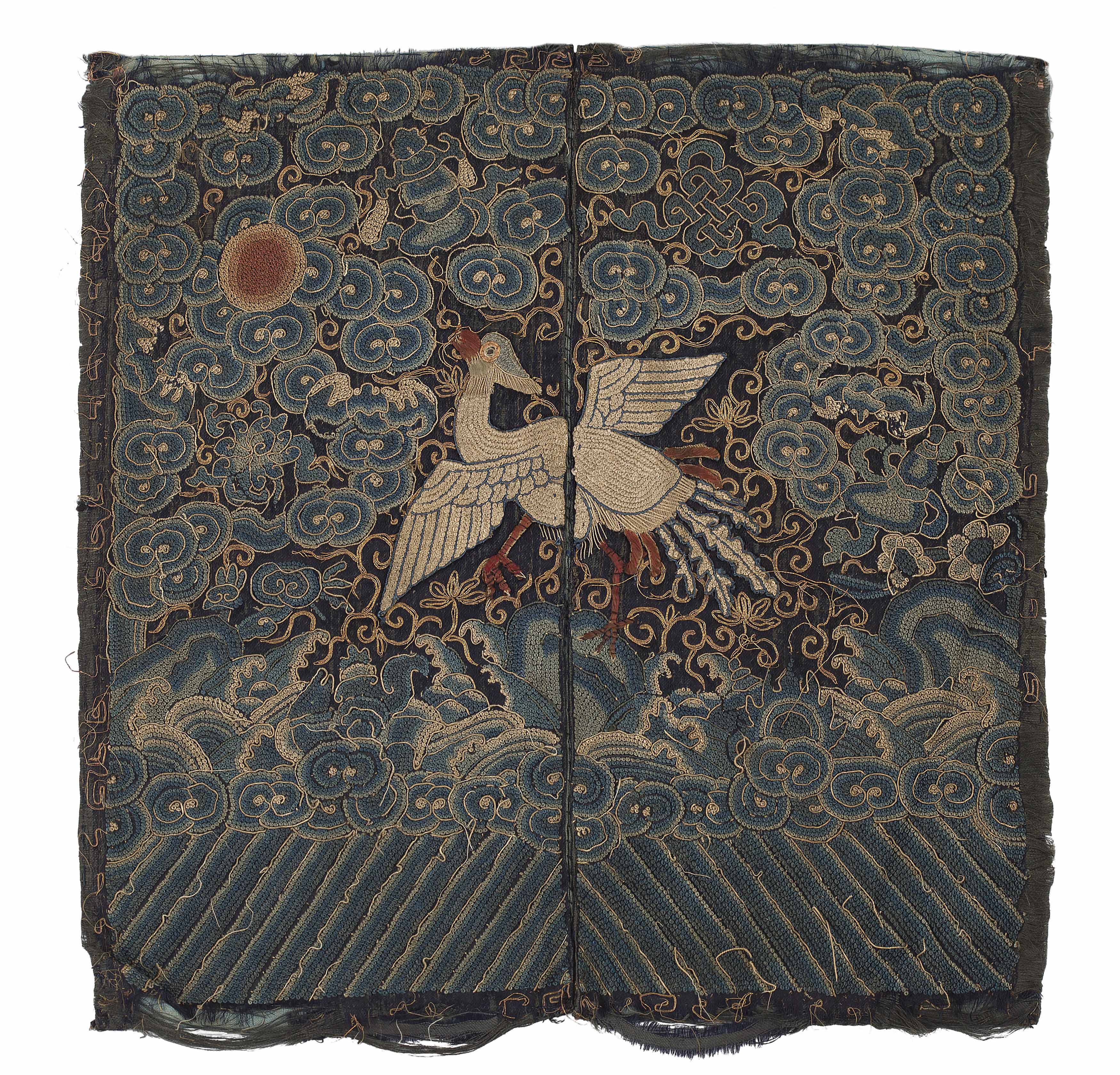 FIVE EMBROIDERED RANK BADGES