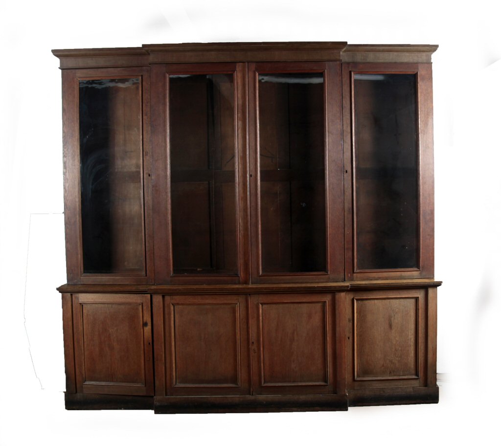 VICTORIAN BREAKFRONT BOOKCASE