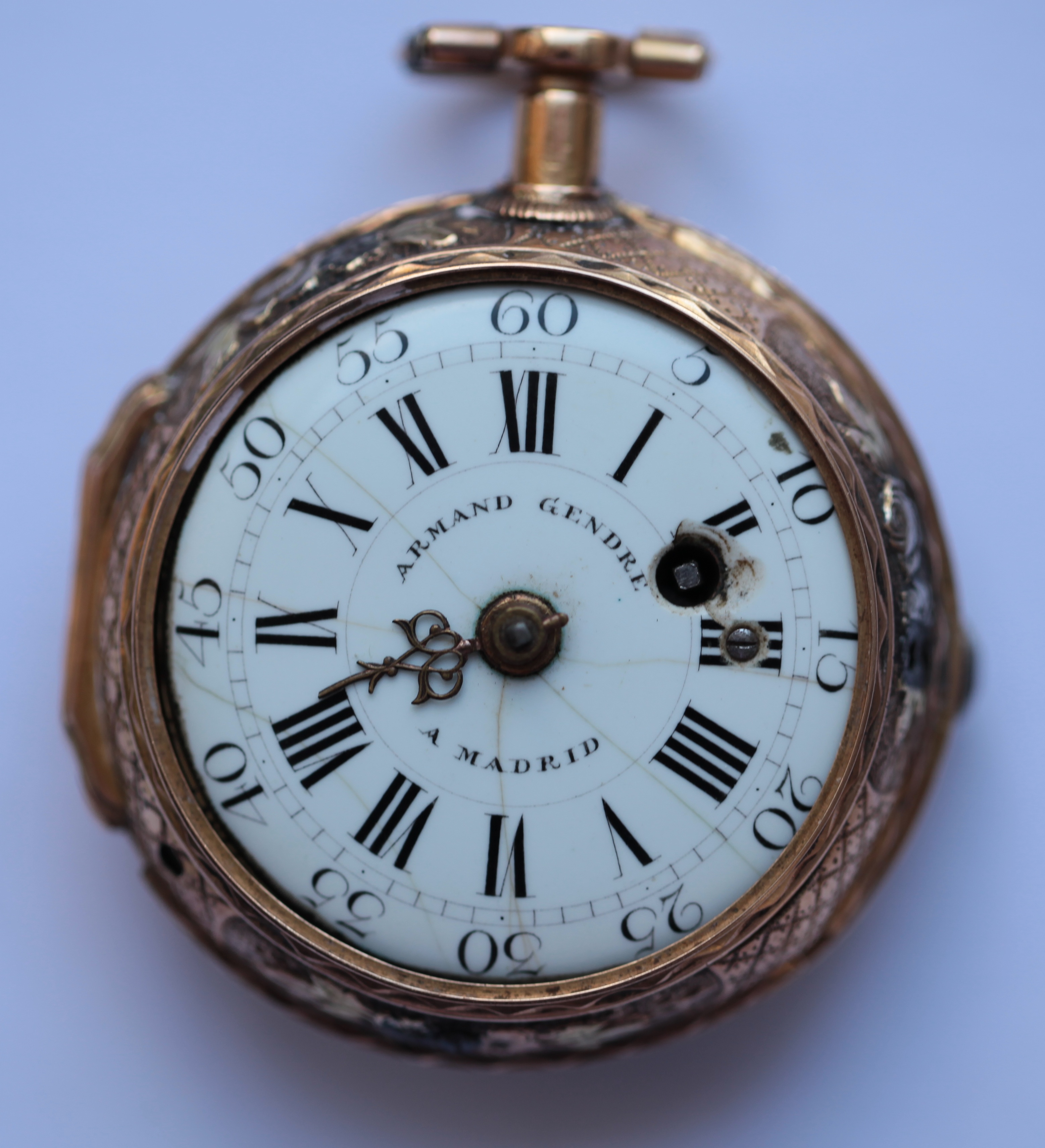 ARMAND GENDRE - A gold pair cased striking pocket watch