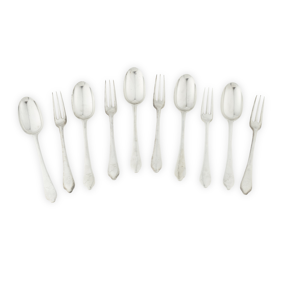 A collection of late Victorian flatware