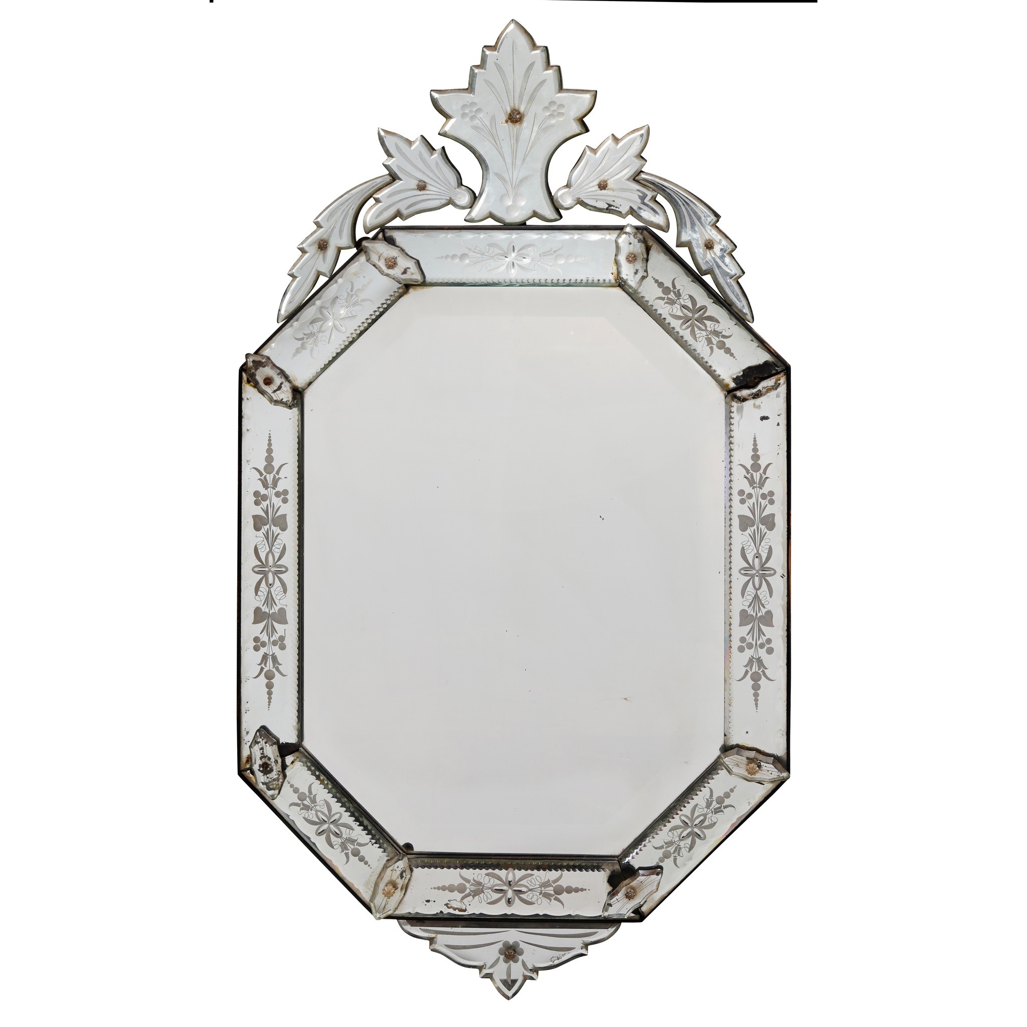 VENETIAN ETCHED GLASS MIRROR