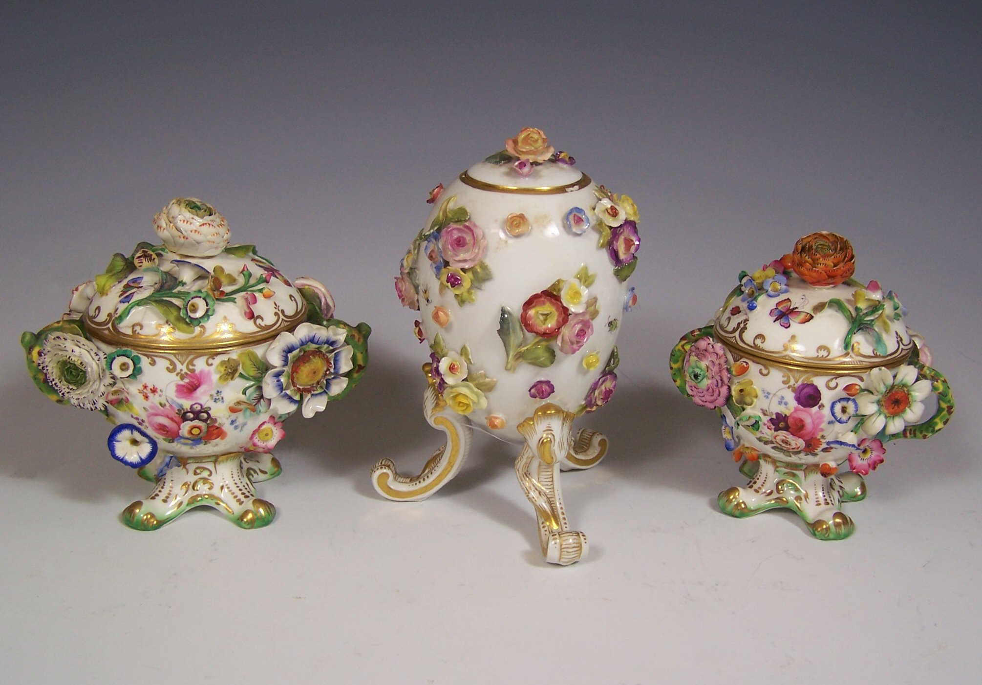 A Meissen ovoid vase and cover,