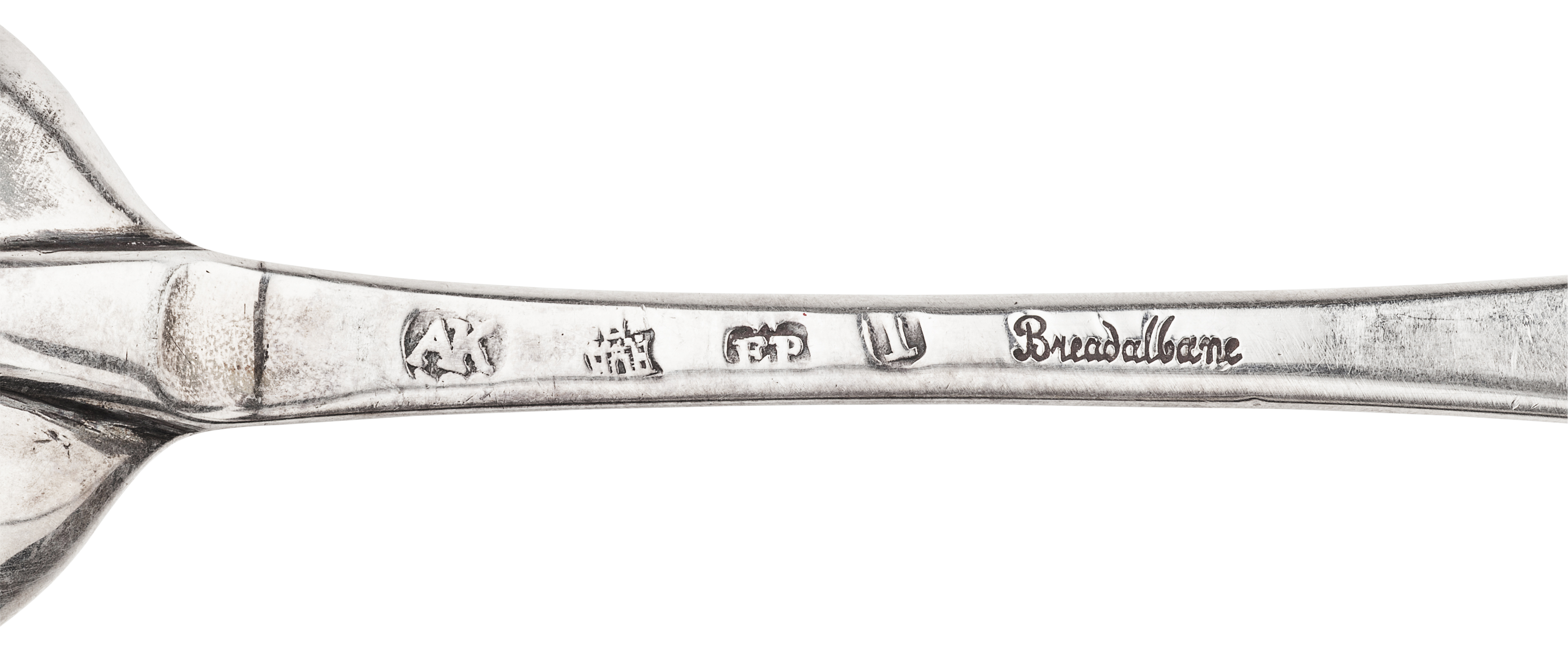 A set of six George I tablespoons