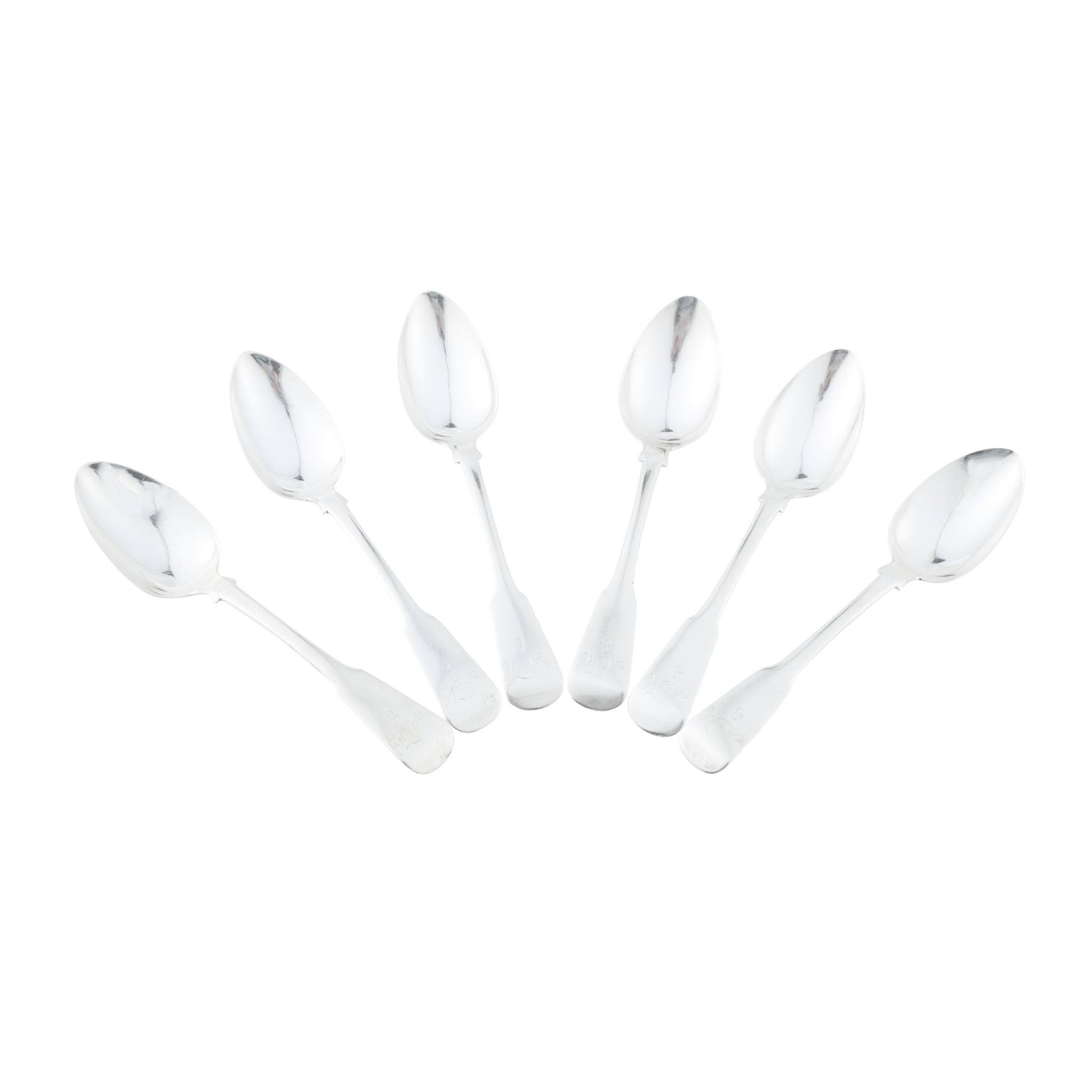 ELGIN – A SET OF SIX SCOTTISH PROVINCIAL DESSERT SPOONS