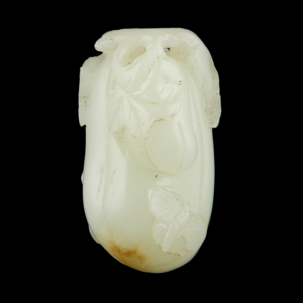 CELADON JADE 'GOURD' CARVING