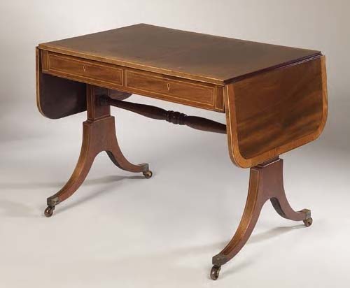 A Regency mahogany sofa table,