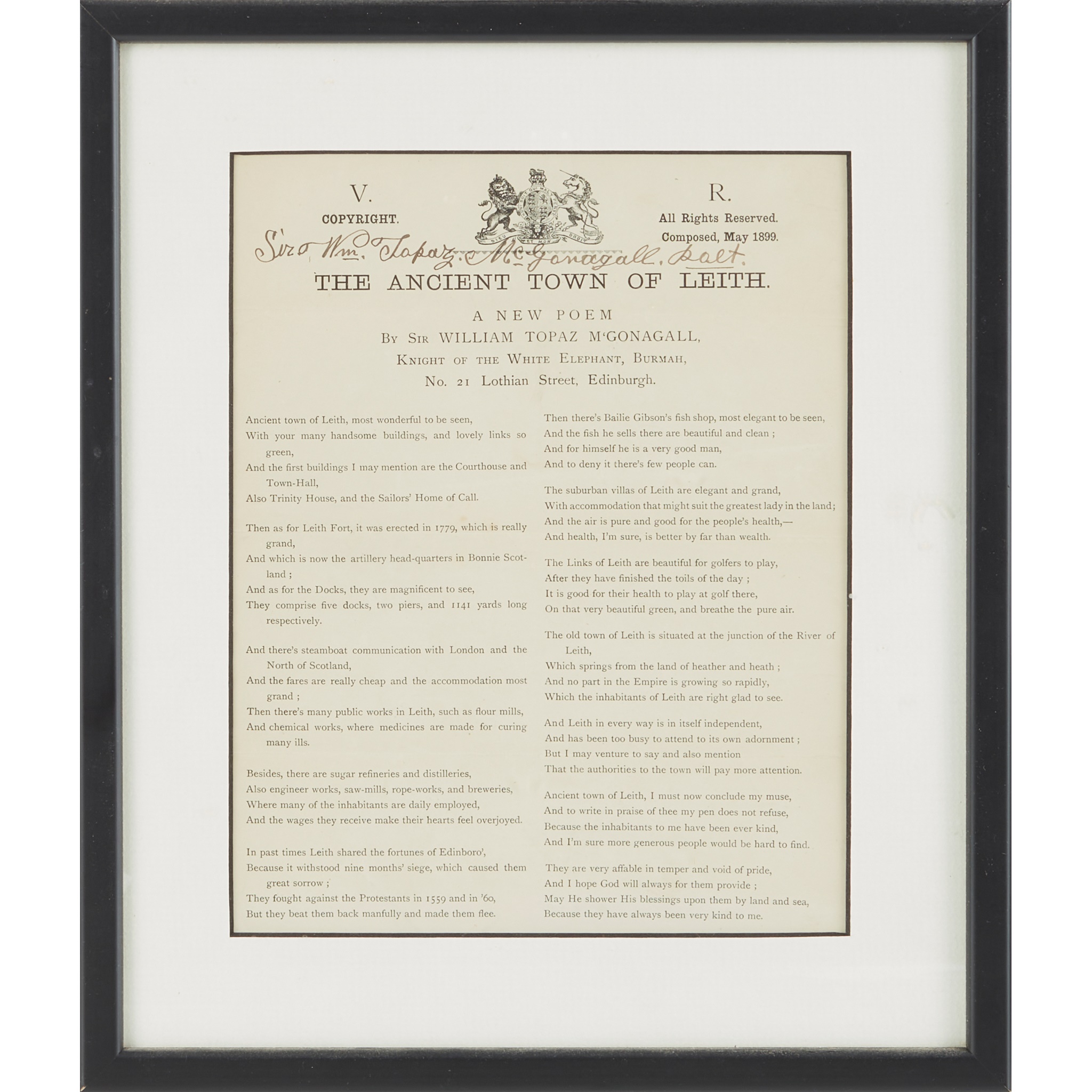 McGonagall, Sir William Topaz