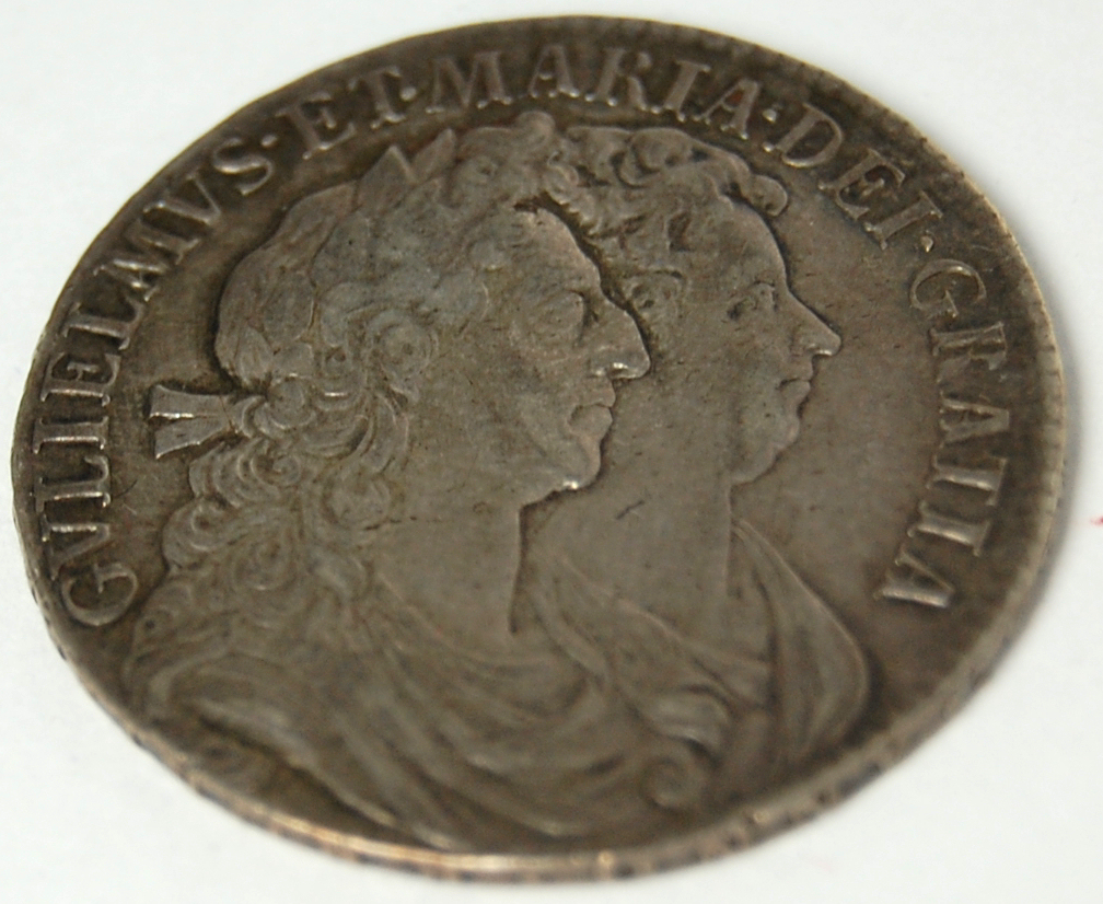 A William and Mary 1689 half crown