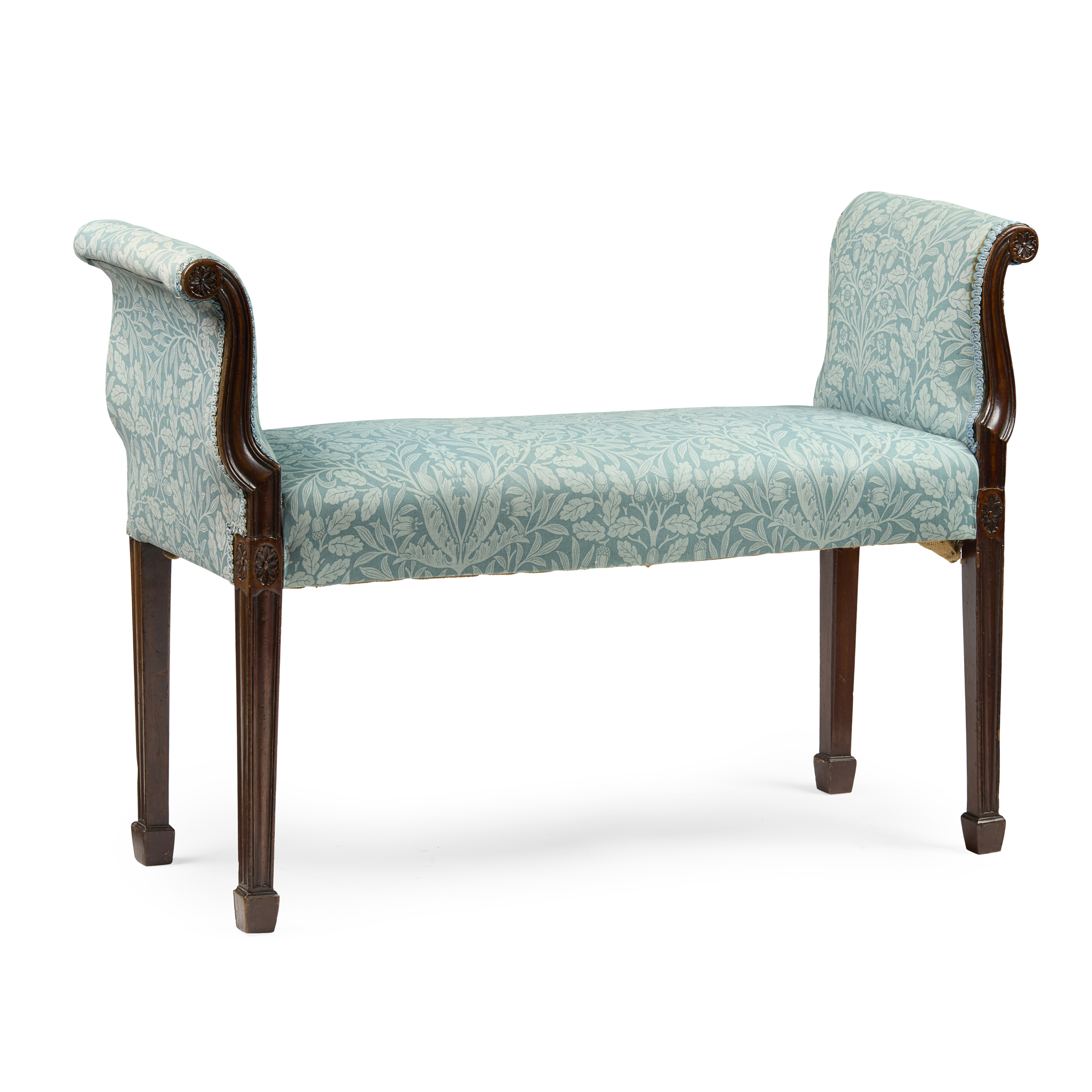 GEORGE III STYLE MAHOGANY WINDOW SEAT