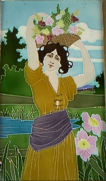 A Continental tile panel, by Carl Sigmond Luben