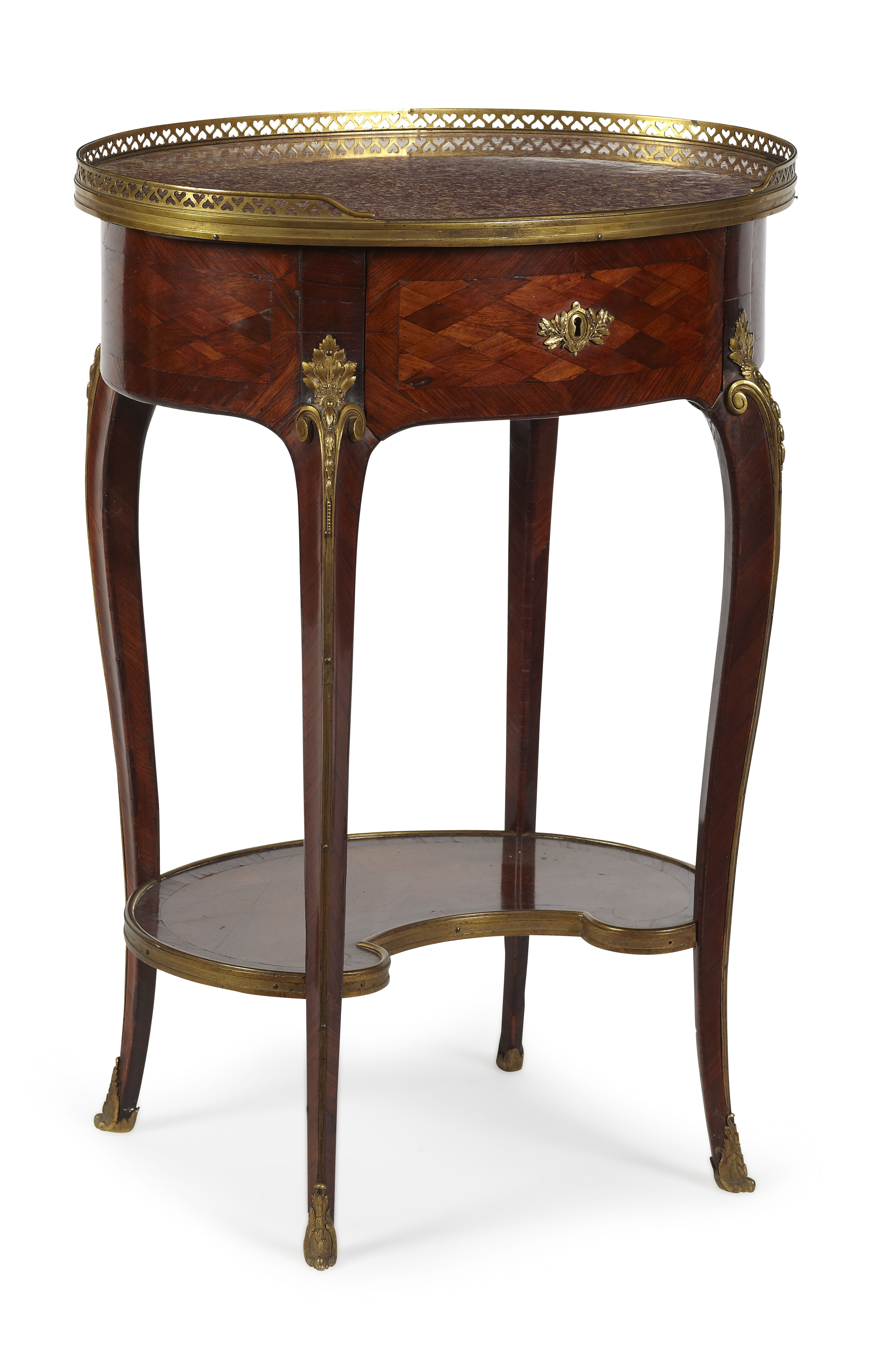 LOUIS XV WALNUT PARQUETRY GUERIDON