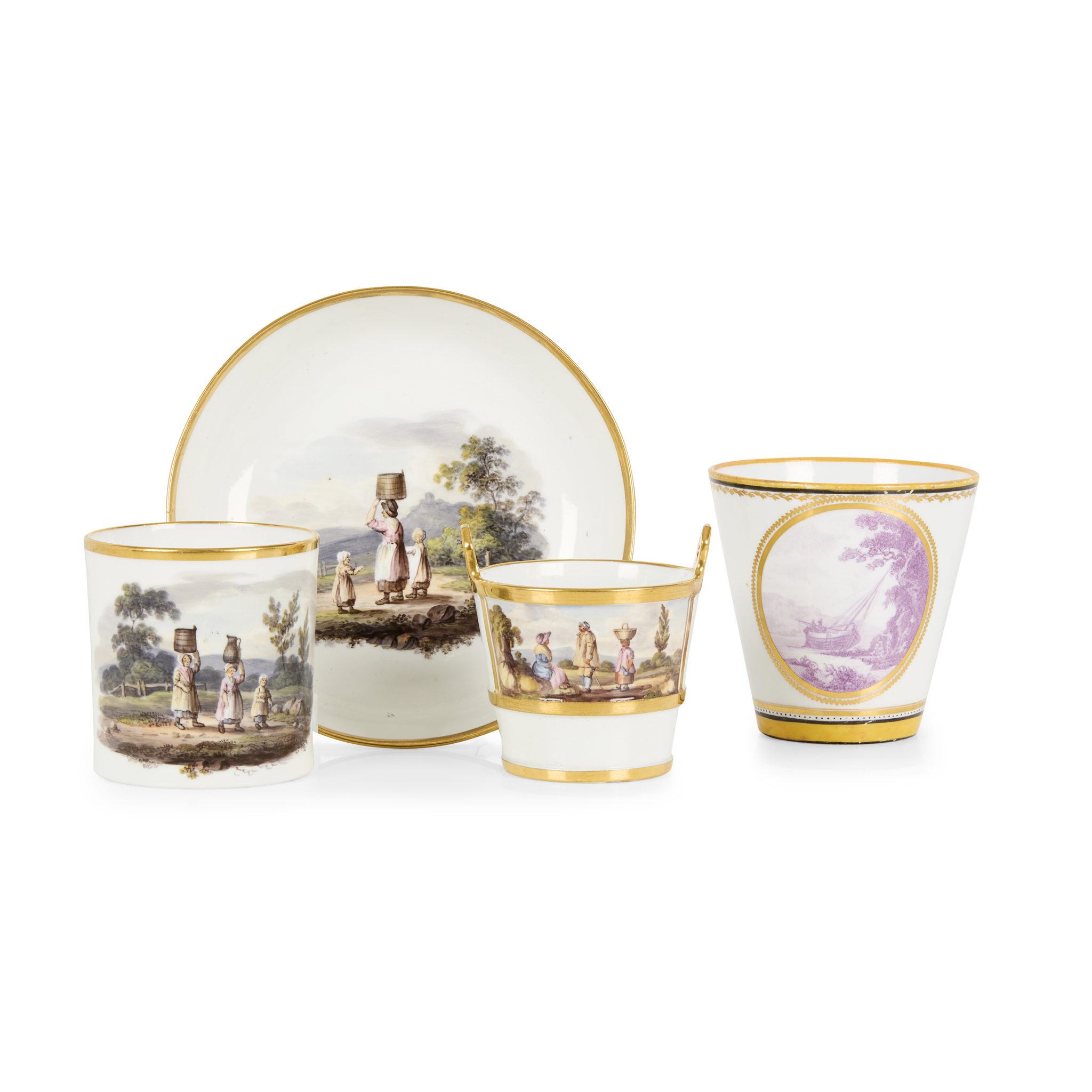 GROUP OF HERCULANEUM PORCELAIN