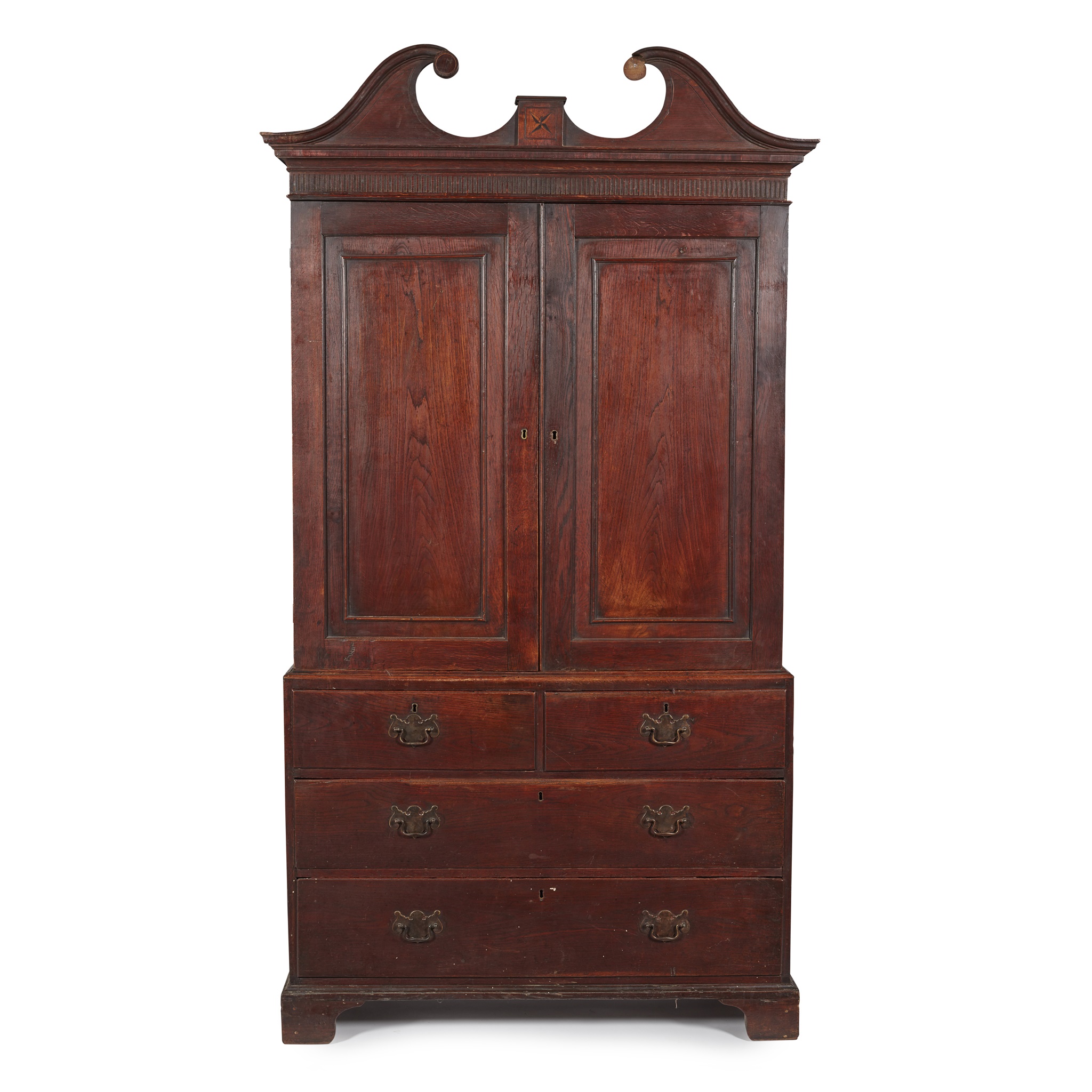 EARLY GEORGE III OAK PRESS CUPBOARD